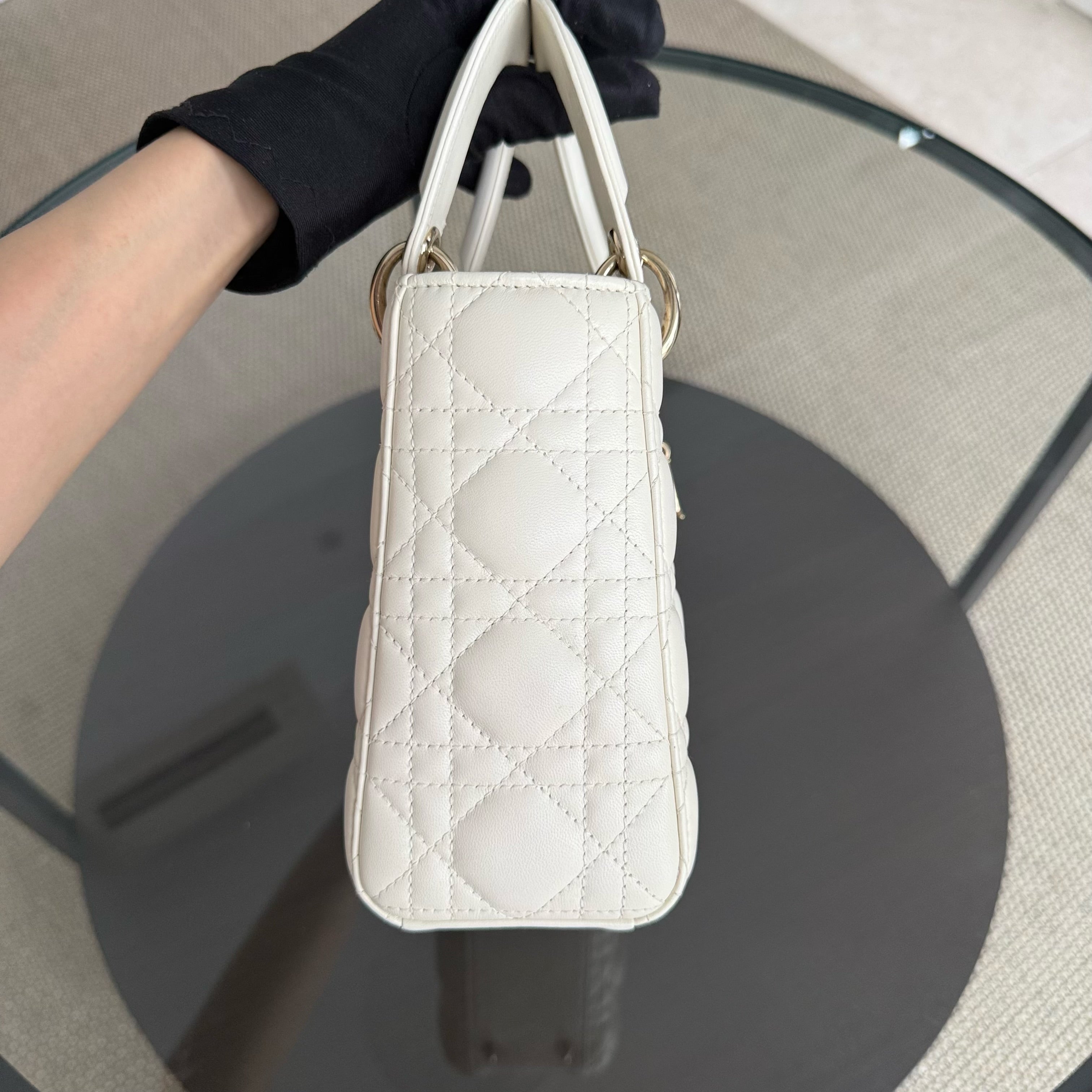 Dior MyABC Lady Small - Cannage Lambskin White Gold Hardware