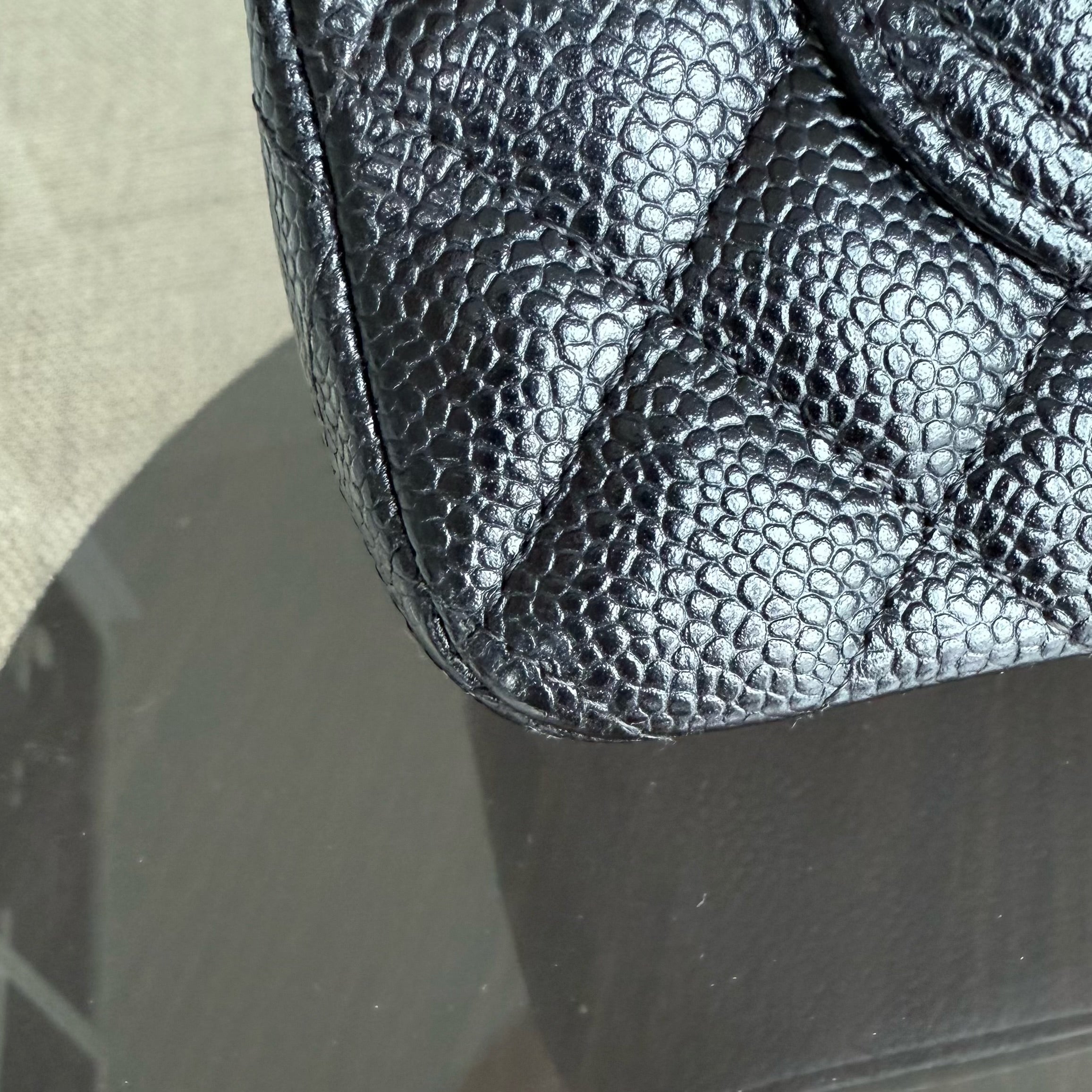 Chanel Classic Flap Small - Caviar 23CM Quilted Black Gold Hardware Series 24