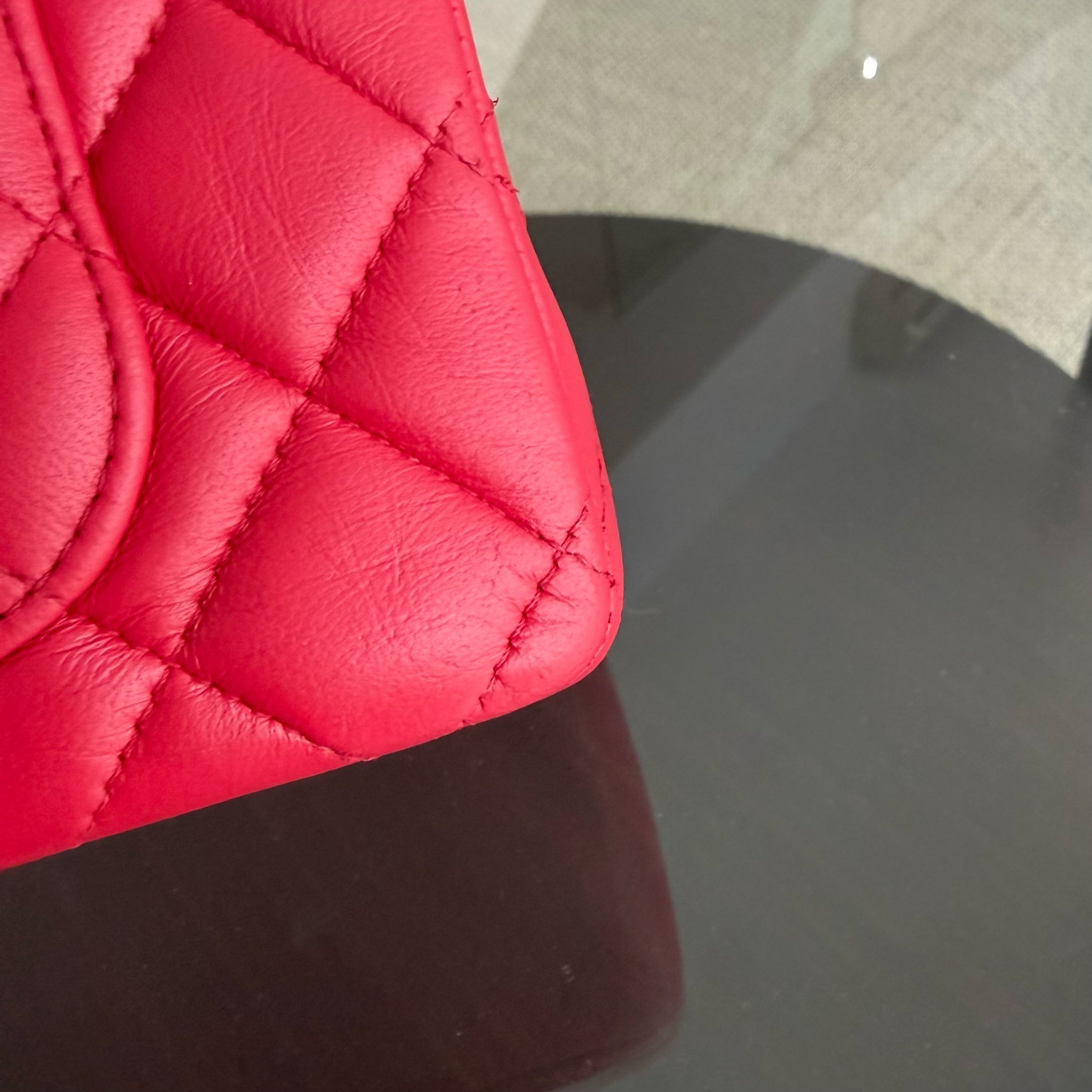 Chanel Mini Rectangle Classic Flap - 20CM Lamskin Quilted Red Gold Hardware Series 21