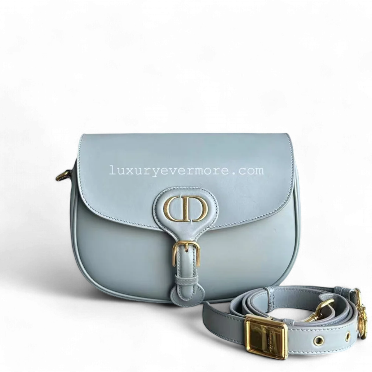 Dior Bobby Medium - Smooth Calfskin Grey Gray Golden Hardware