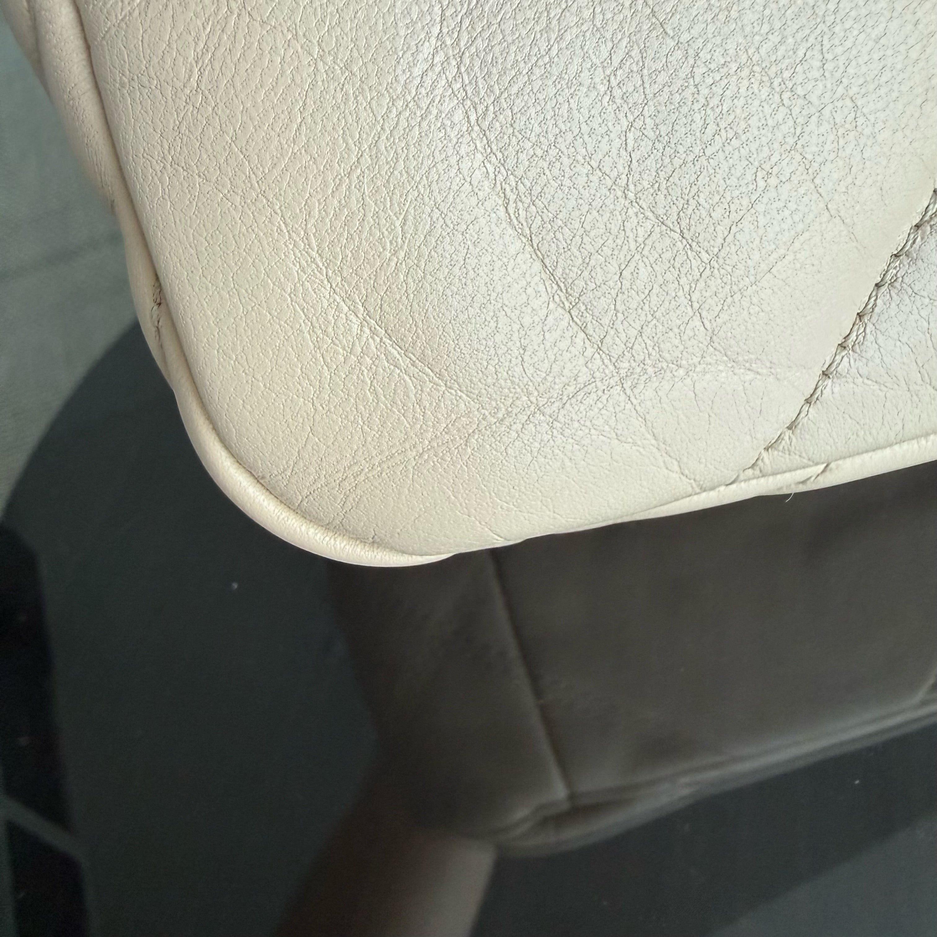 Chanel 19 Bag  Small- C19 Quilted Goatskin Light Beige Cream Two-tone Hardware Series 30