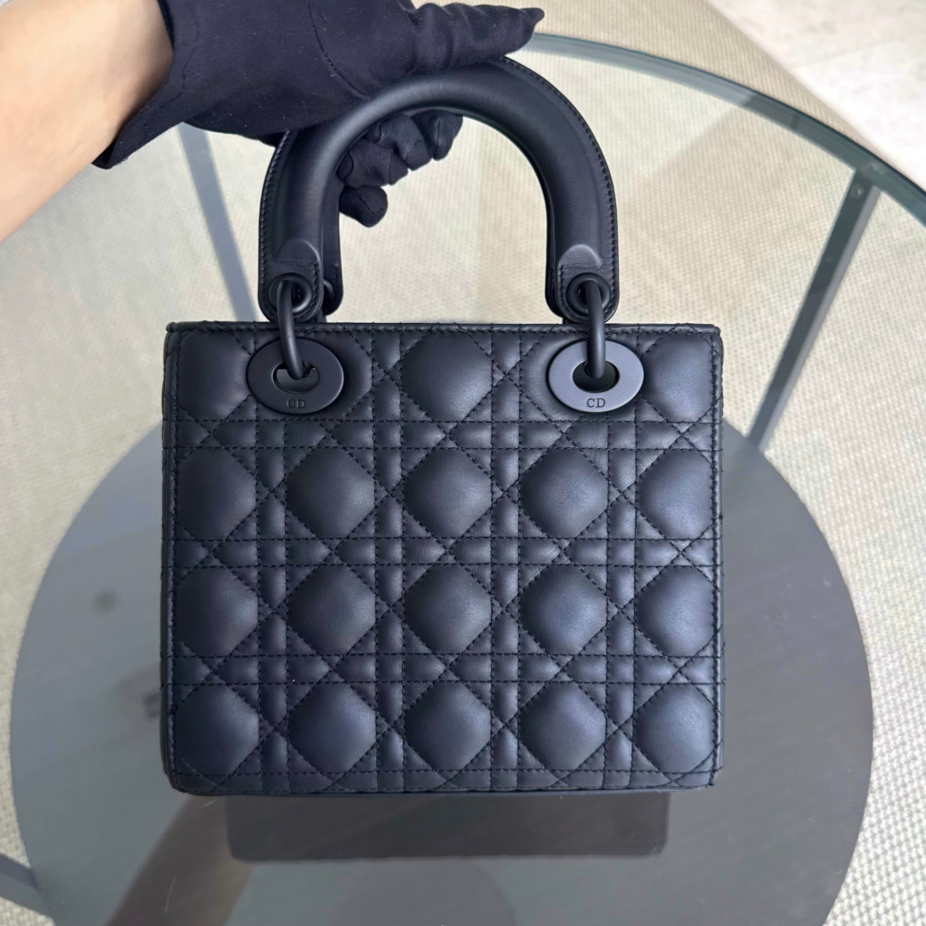 Dior Lady Small MyABC Flap - Cannage Calfskin So Black Hardware