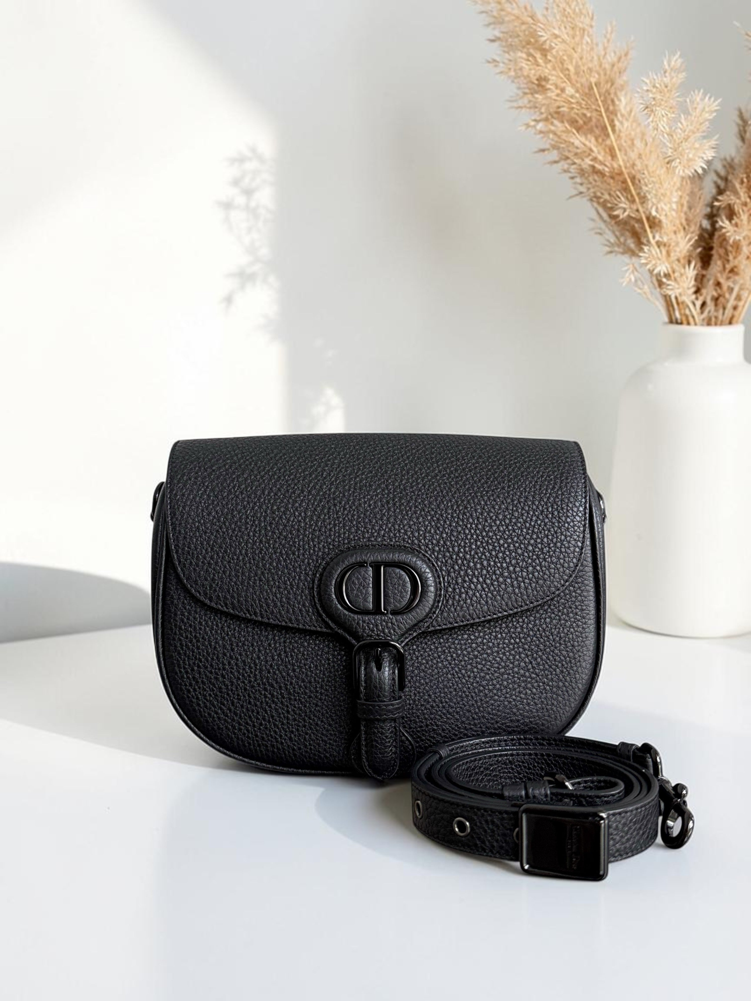 Dior Bobby Medium - Caviar Black All Black Hardware