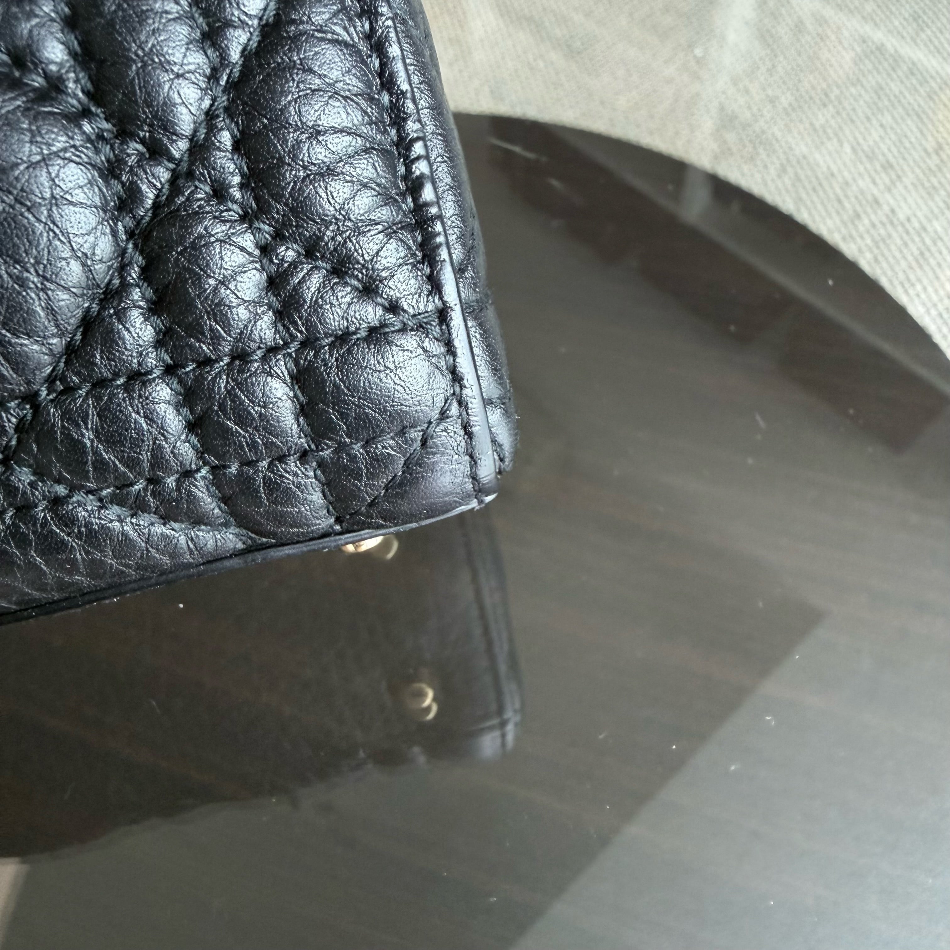 Dior Lady Mini - Cannage Caviar Black Gold Hardware