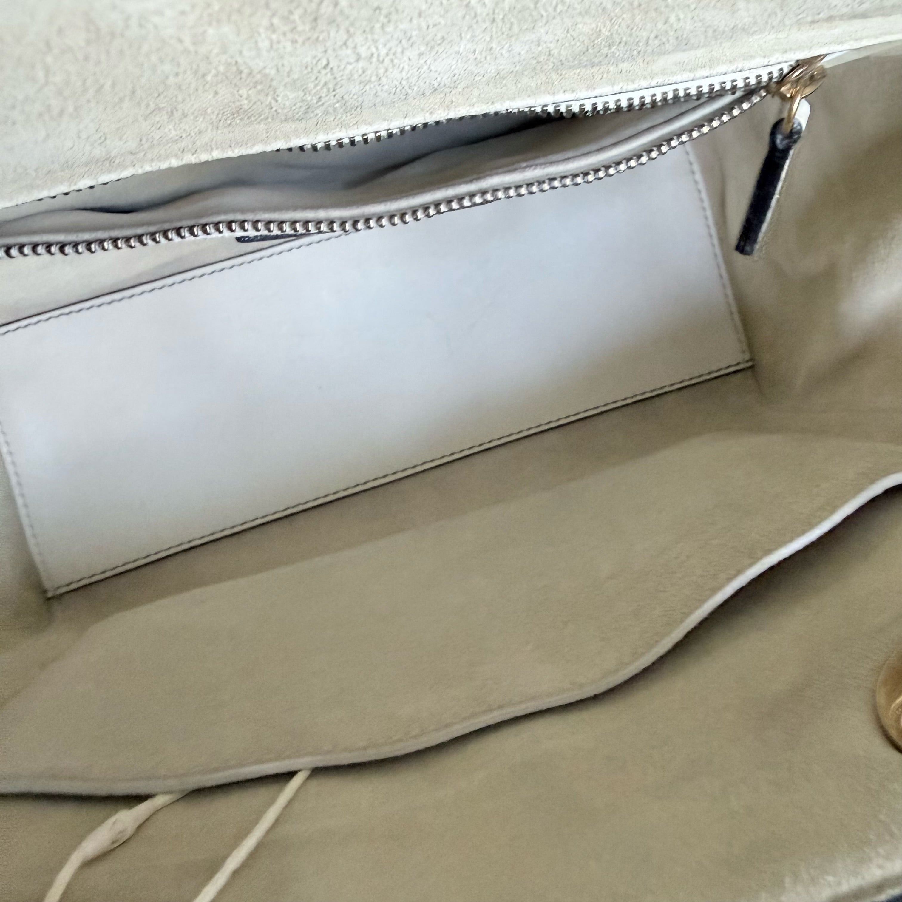 Dior Lady Medium Flap - Studded Cannage Calfskin White Gold Hardware
