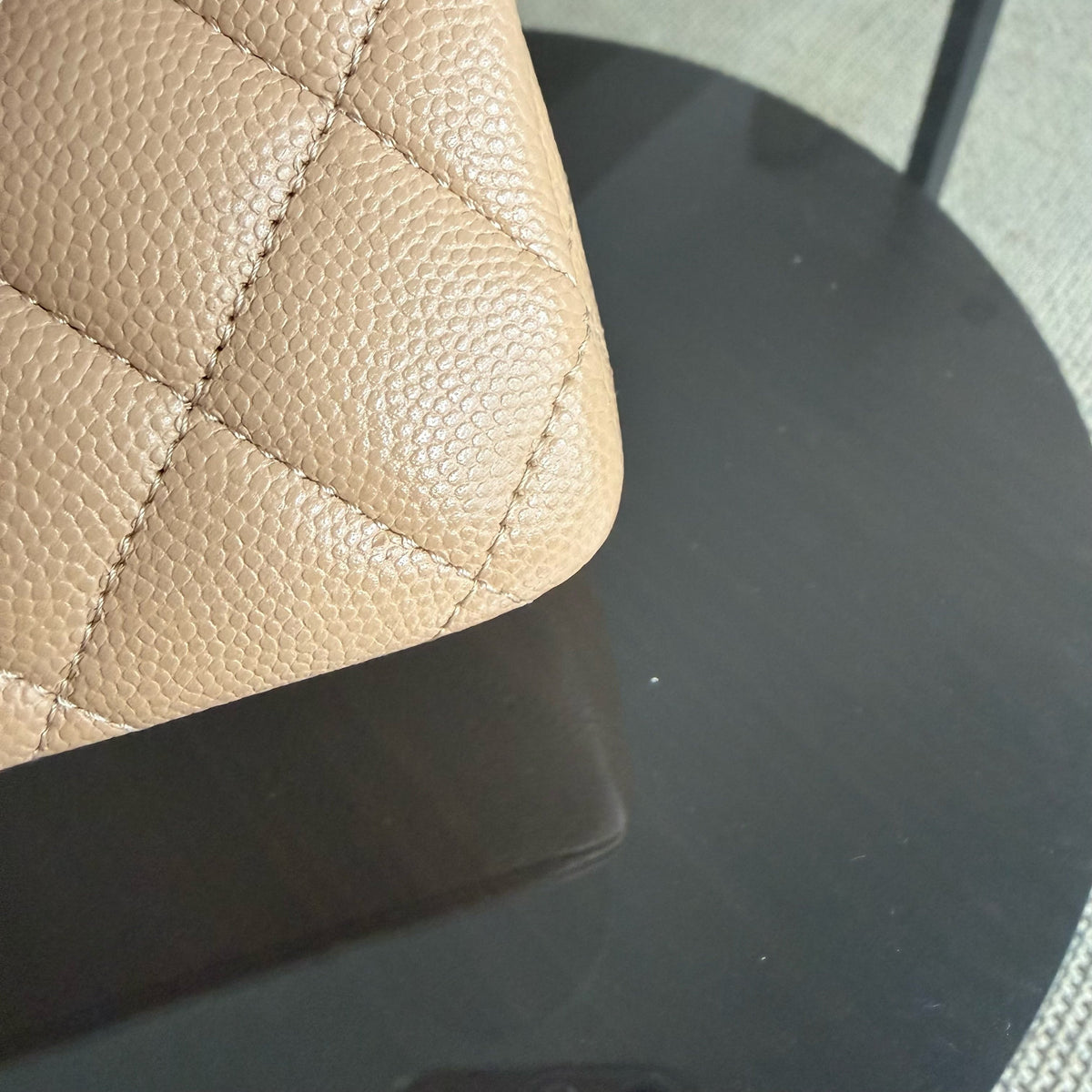 Chanel Classic Flap Medium - Caviar 25CM Quilted Caramel Gold Hardware Series 28