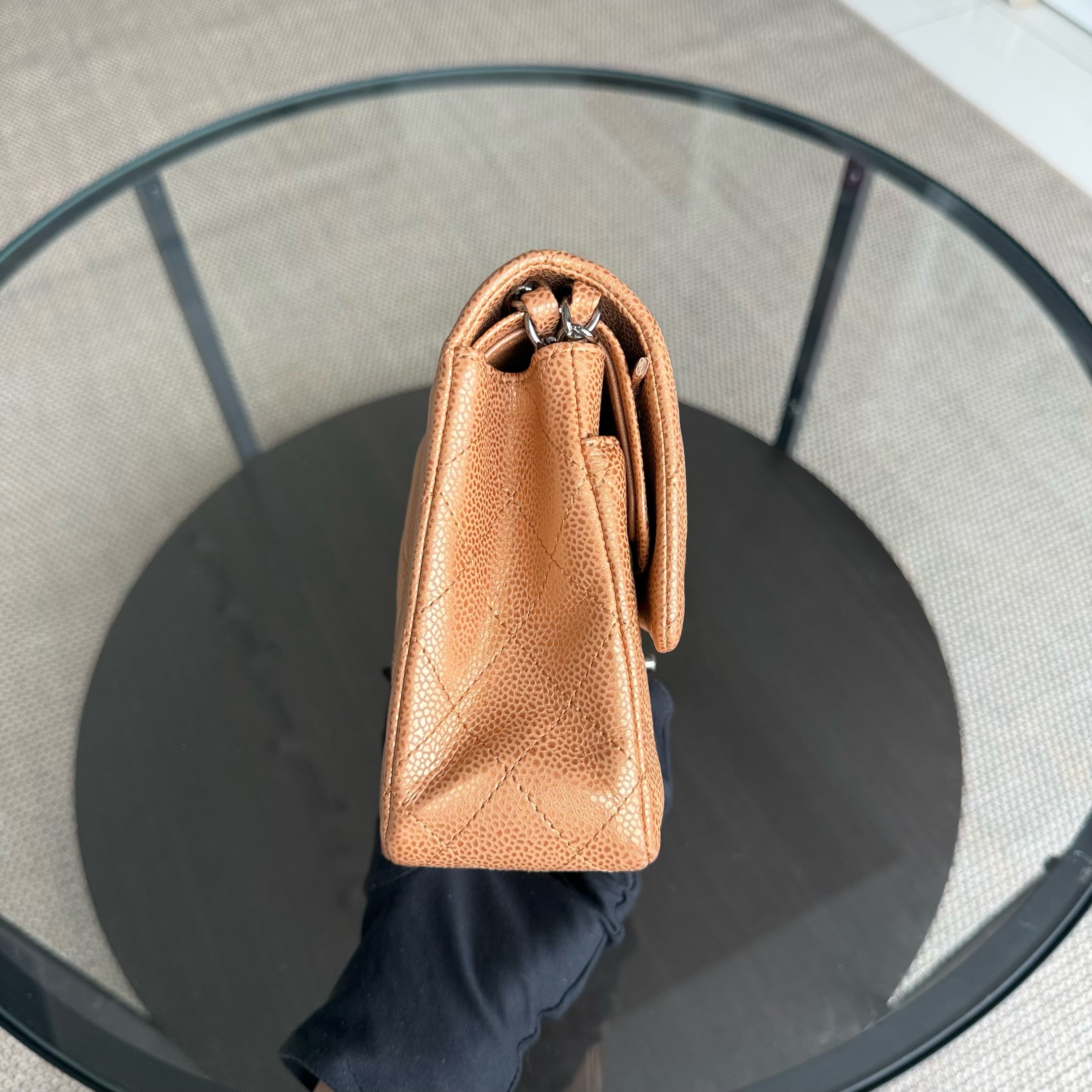 Chanel Classic Flap Medium - 25CM Quilted Caviar Gold Gold Hardware Series 14