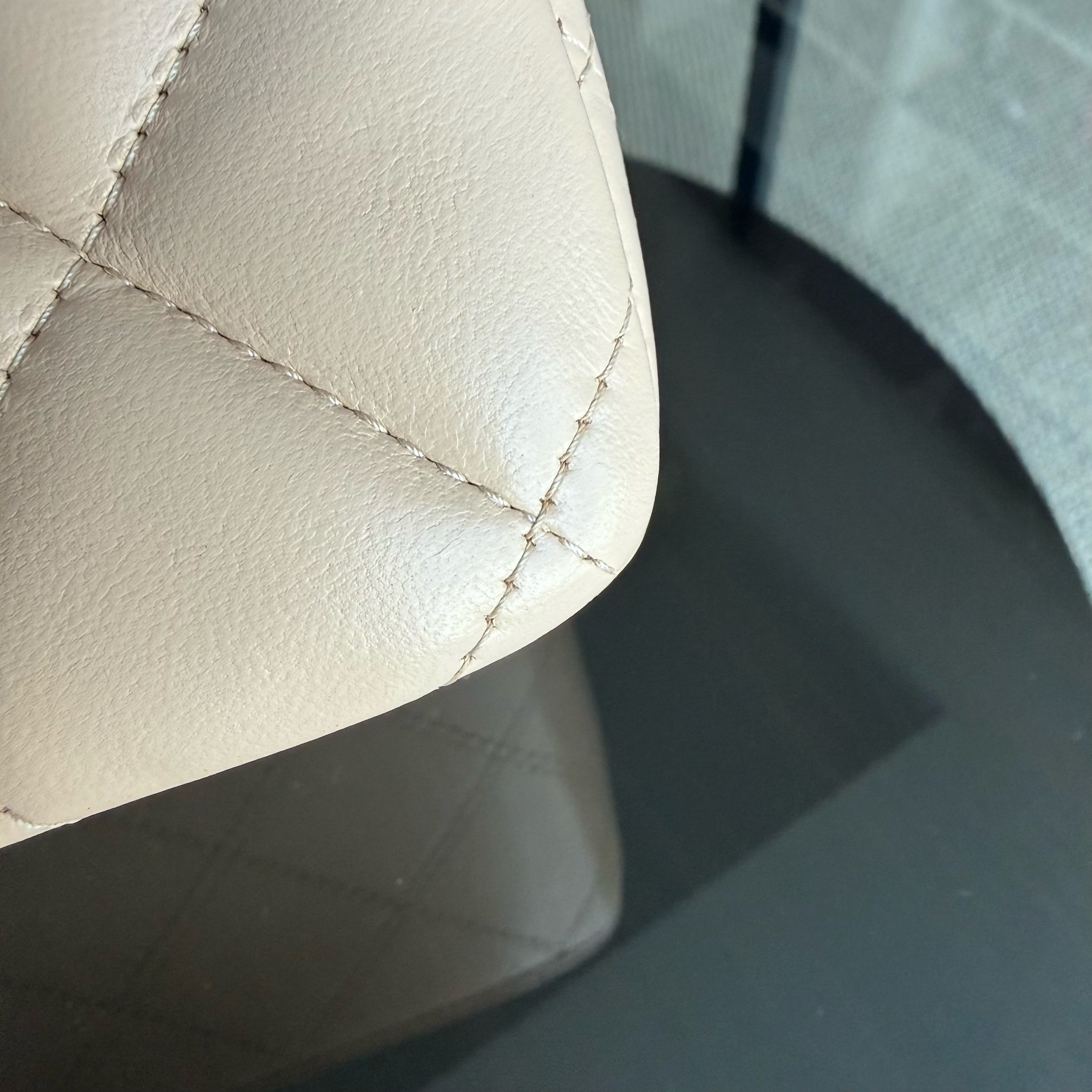 Chanel Classic Flap Jumbo - 30CM Single Flap Quilted Lambskin Beige Gold Hardware Series 13