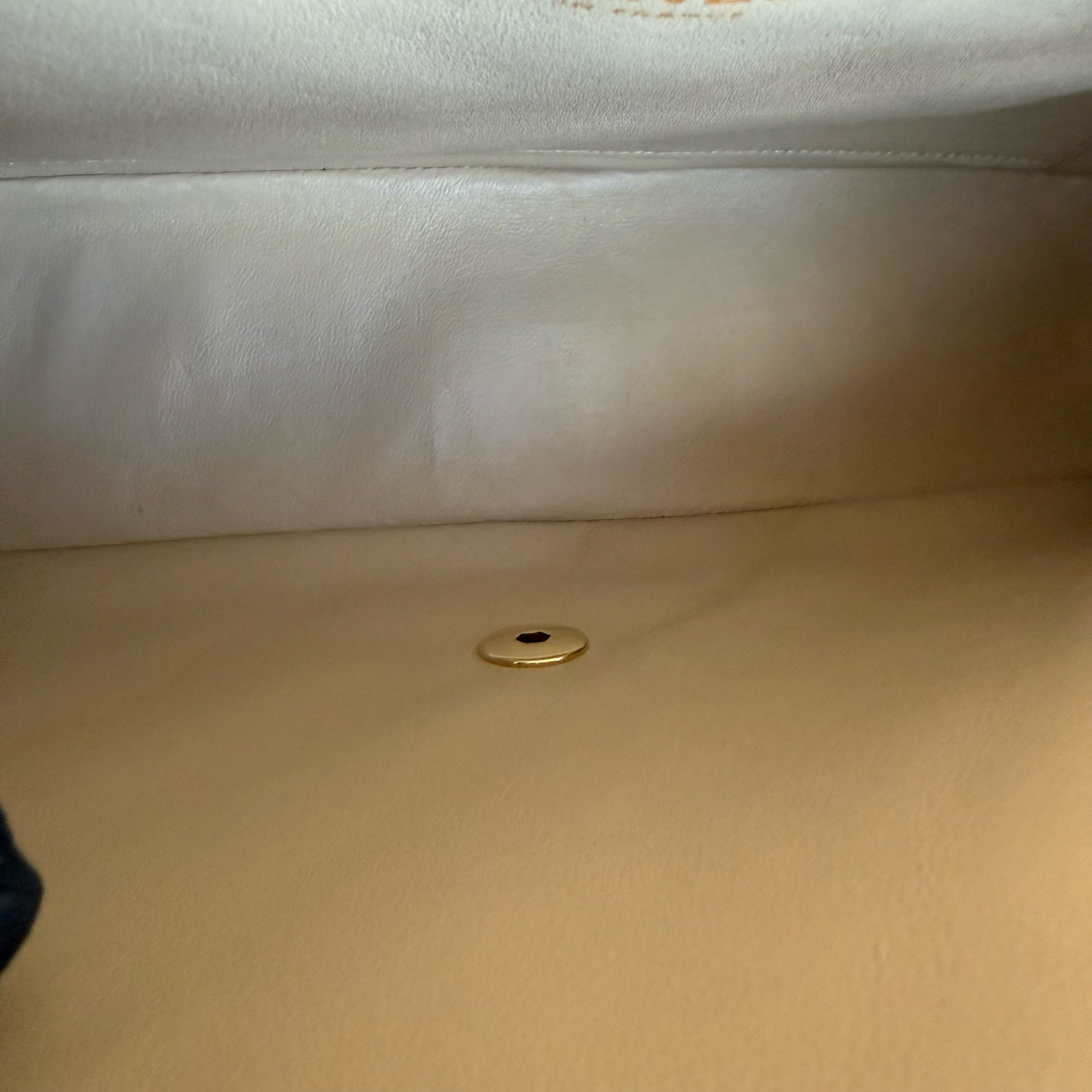 Chanel Classic Flap Jumbo - 30CM Single Flap Quilted Lambskin Beige Gold Hardware Series 13