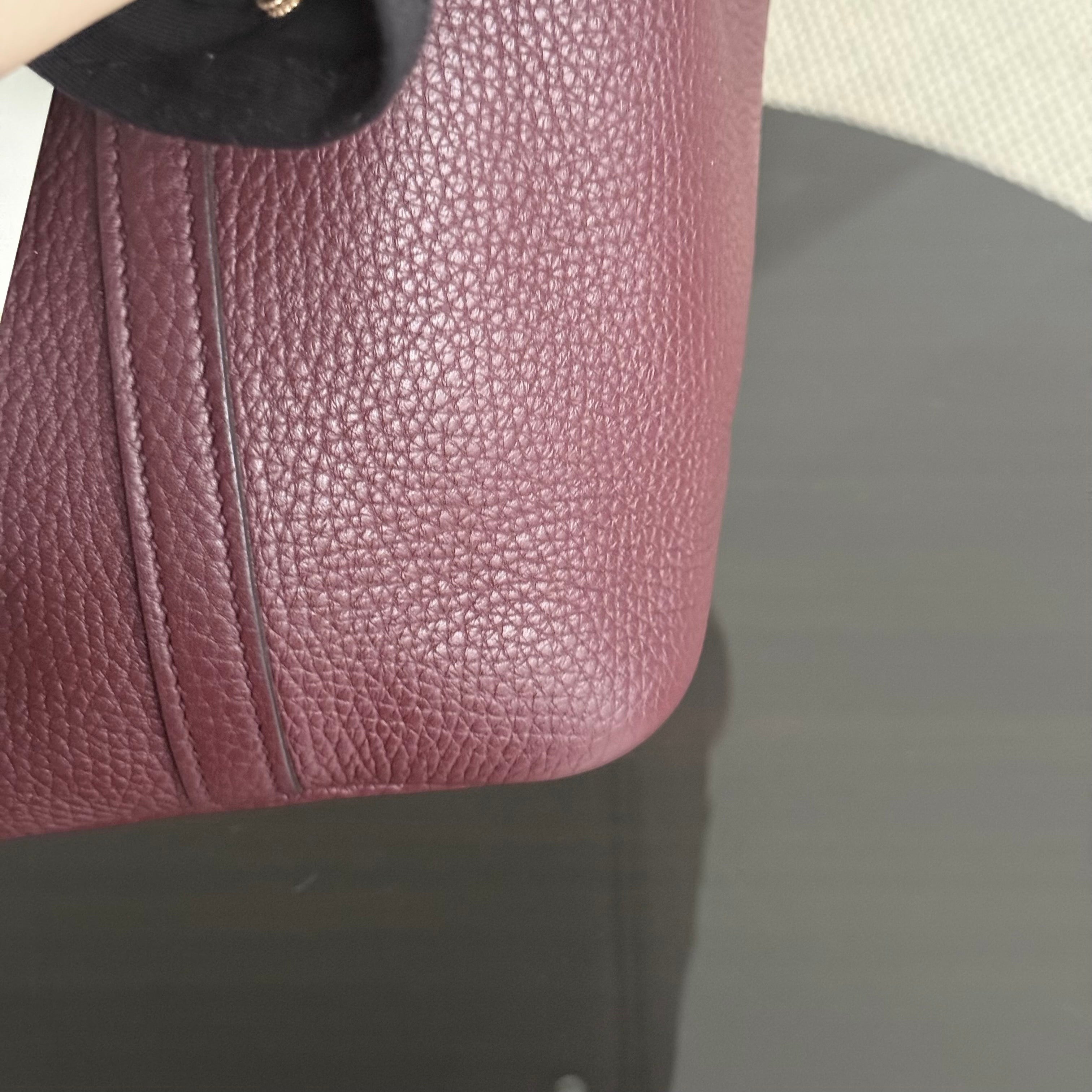 Hermes Picotin 18 - TC Clemence Leather Burgundy Silver Hardware
