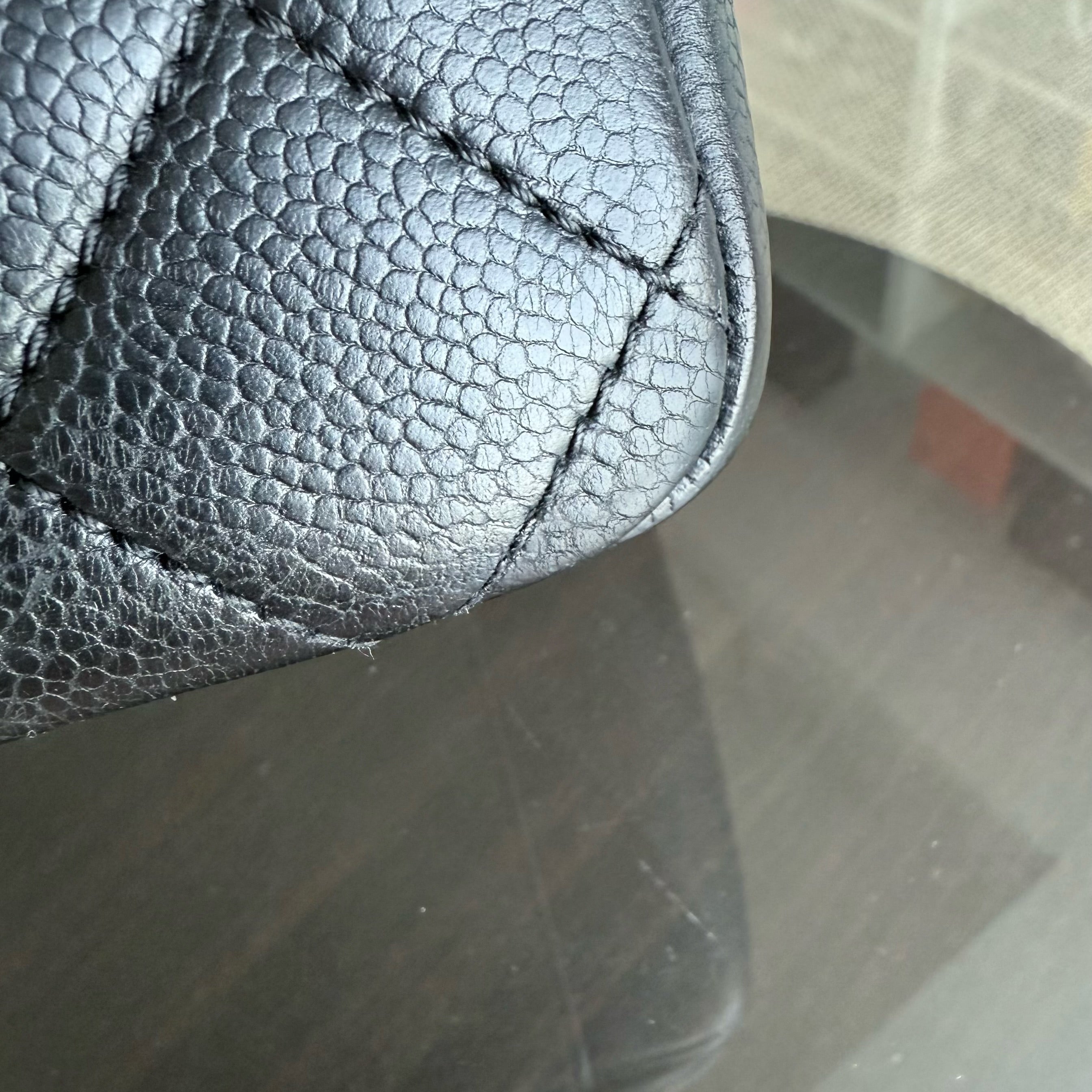 Chanel GST Grand Shopping Tote - Caviar Quilted Grained Calfskin Black Gold Hardware Series 14