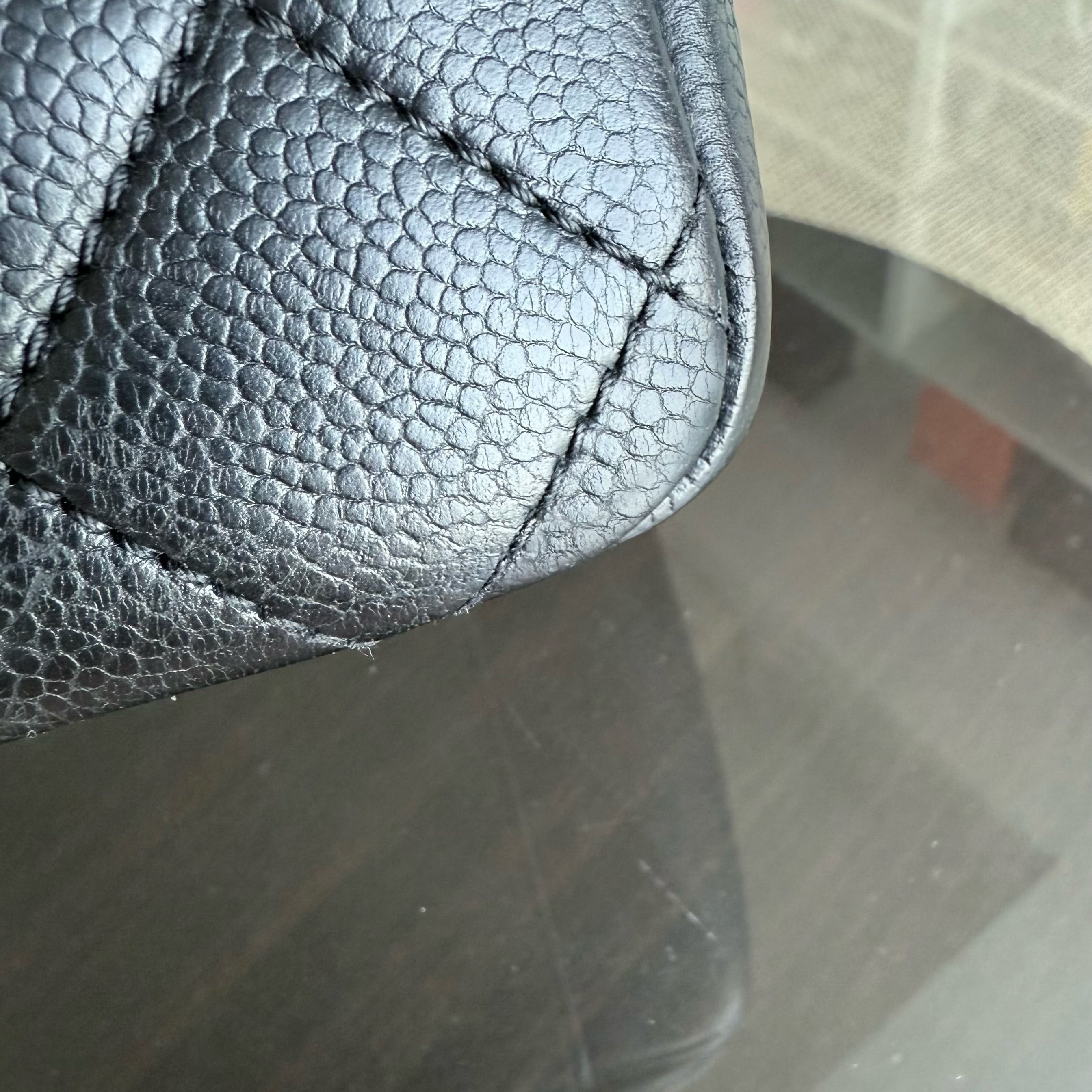 Chanel GST Grand Shopping Tote - Caviar Quilted Grained Calfskin Black Gold Hardware