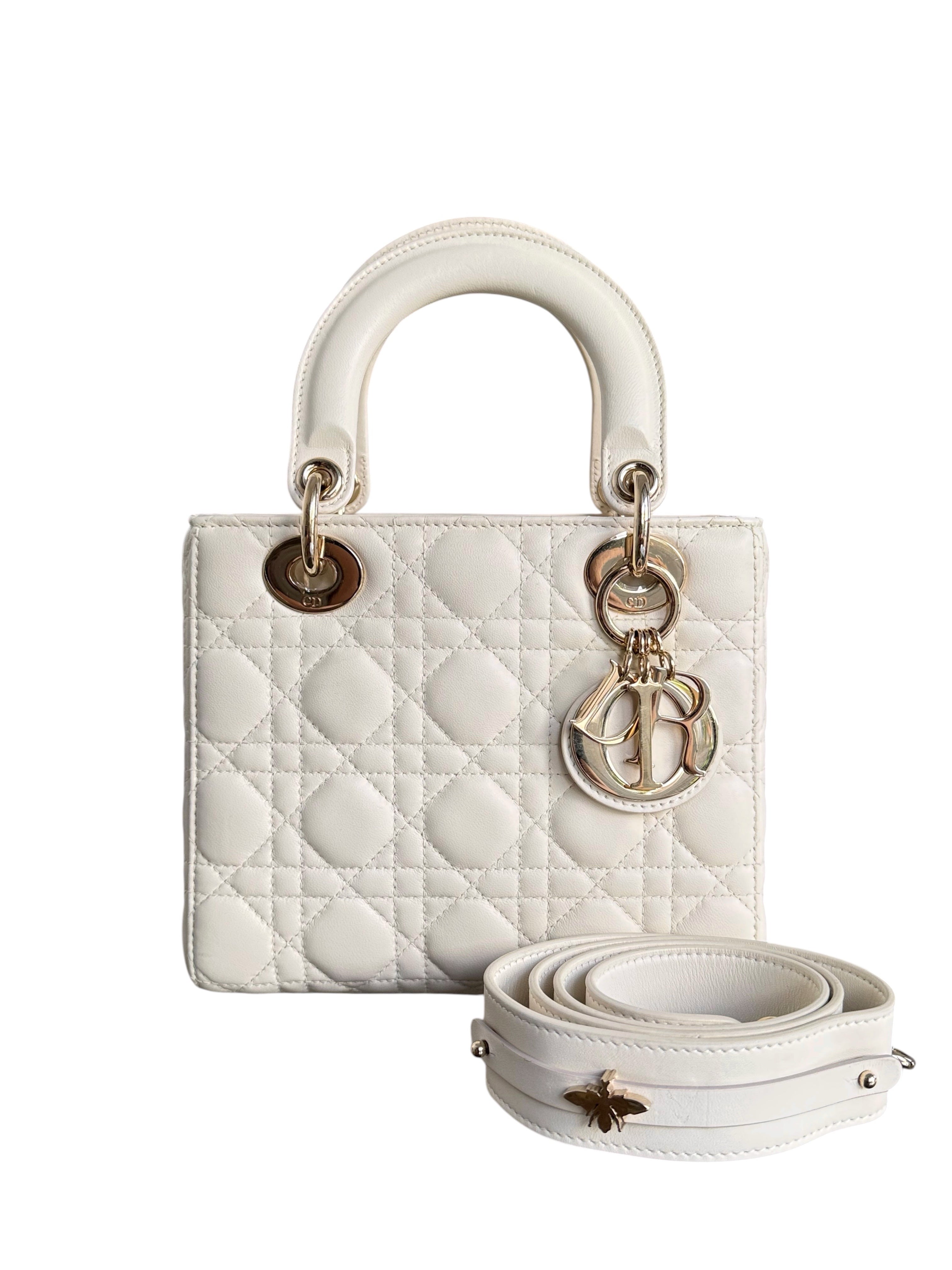 Dior MyABC Lady Small - Cannage Lambskin White Gold Hardware