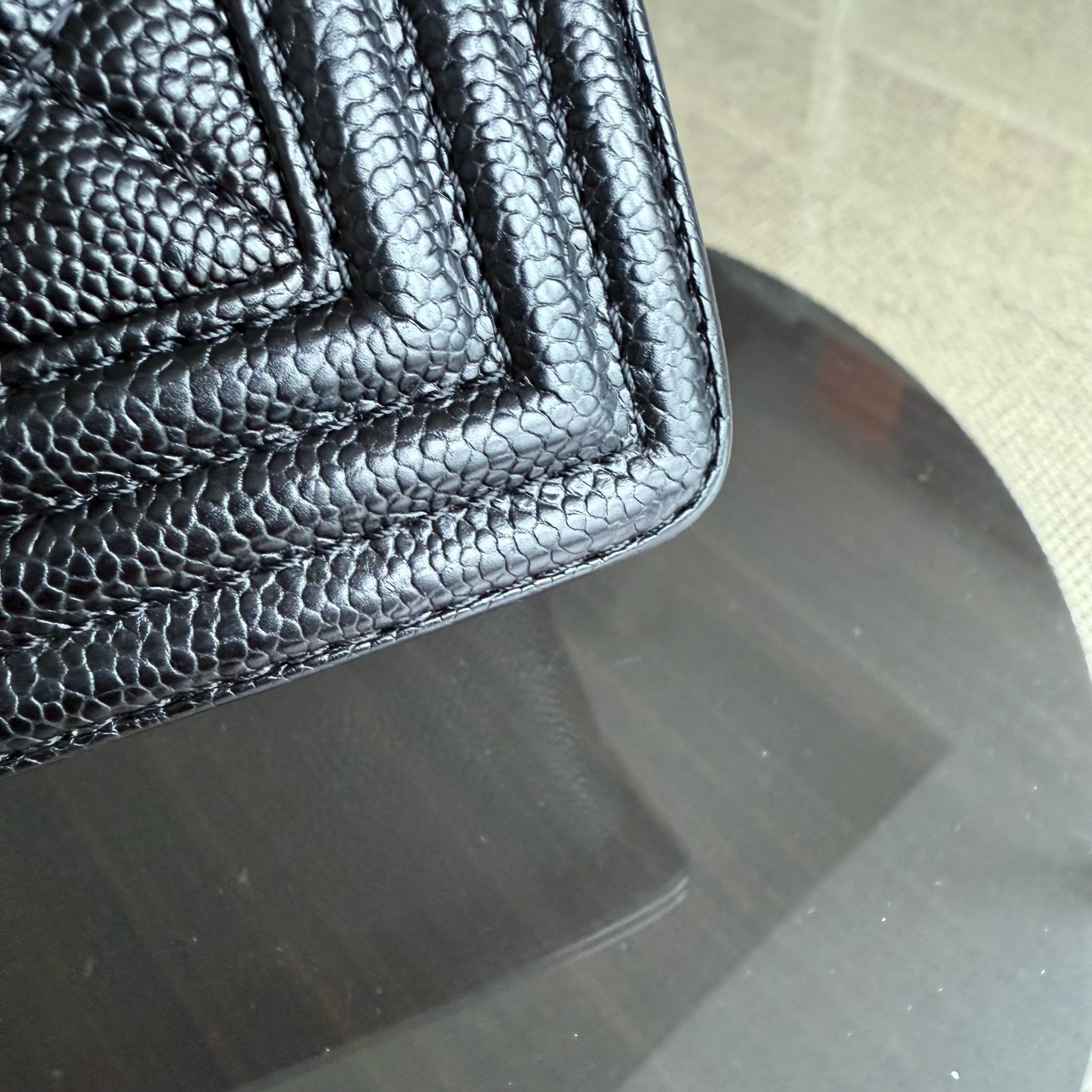 Chanel Boy Large - Quilted Caviar Black Silver Hardware Series 19