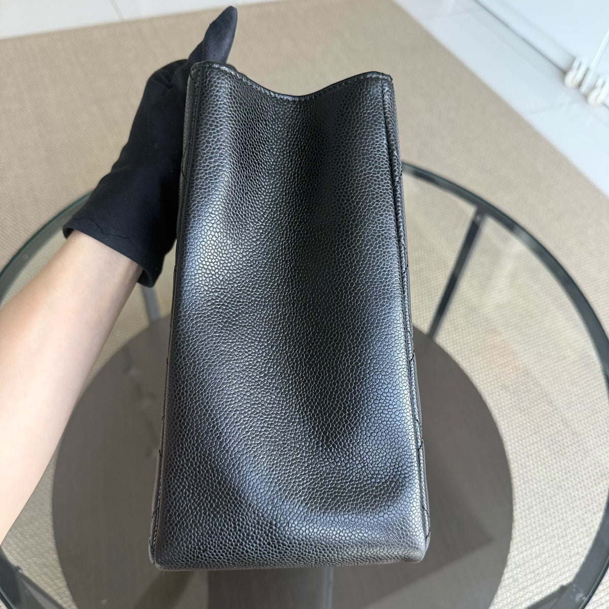 Chanel GST Grand Shopping Tote - Caviar Quilted Black Gold Hardware