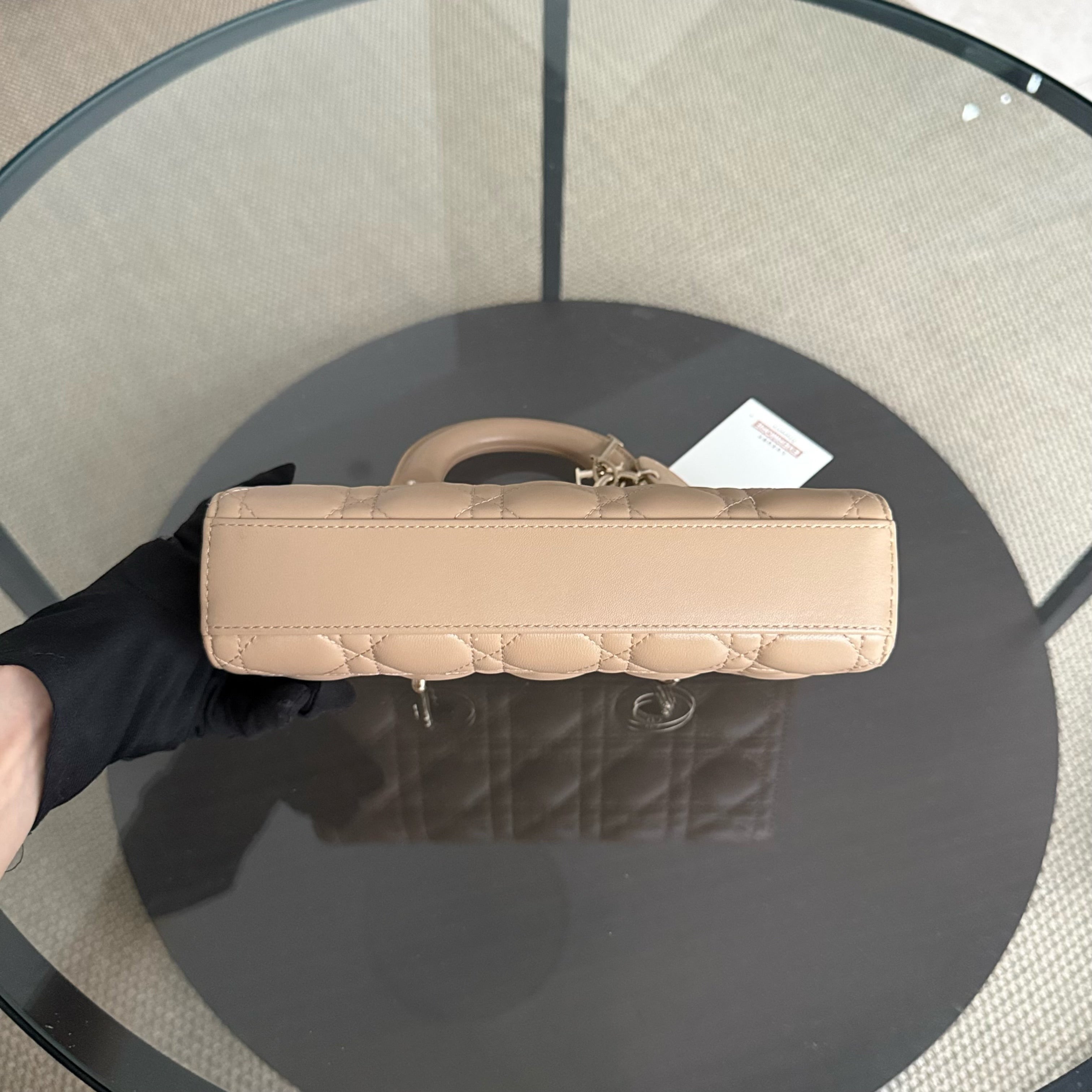 Dior D-Joy Small Lady - Cannage Lambskin Caramel Beige Gold Hardware