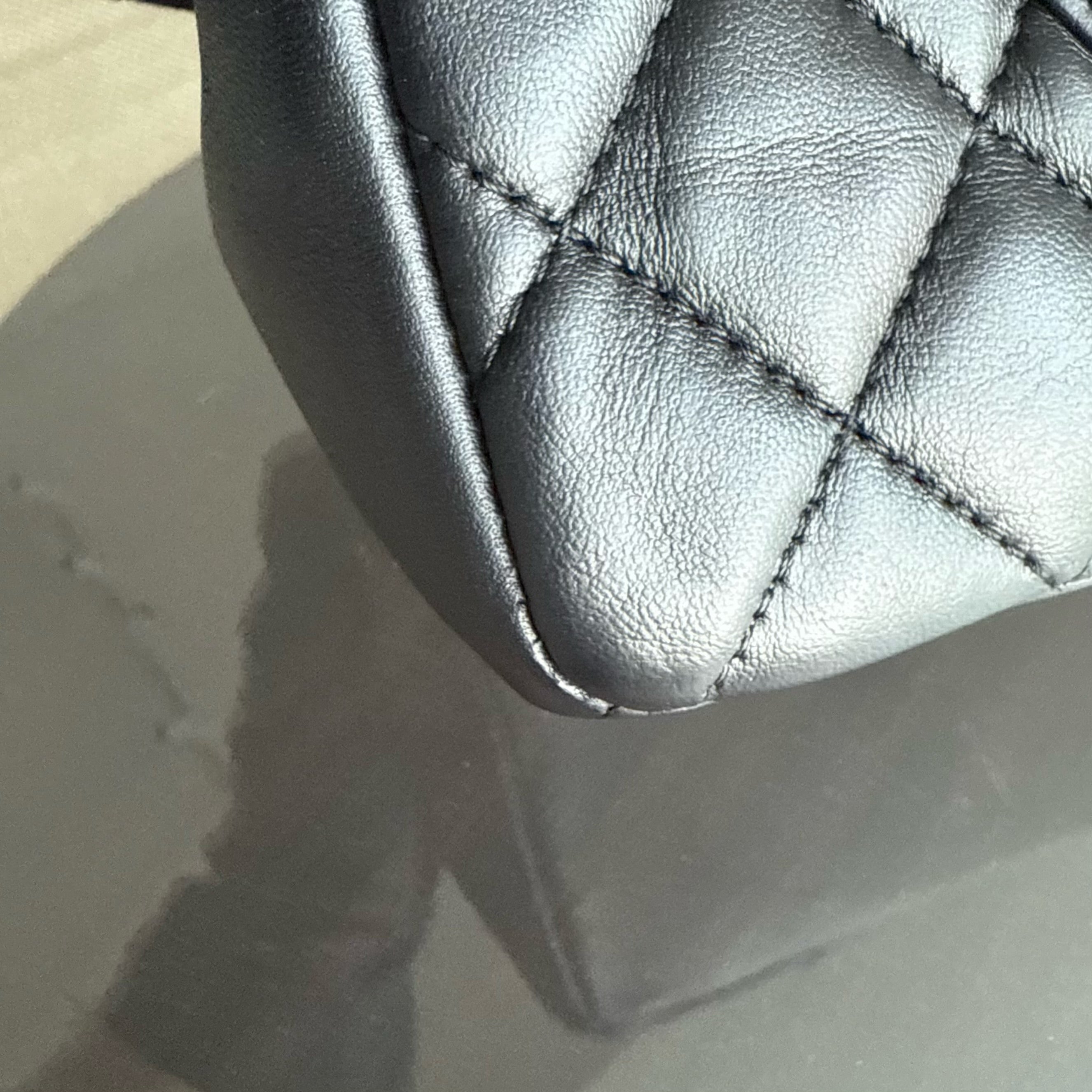 Chanel Chic Flap Seasonal Flap Medium - 25CM Quilted Lambskin Black Gold Hardware Series 21