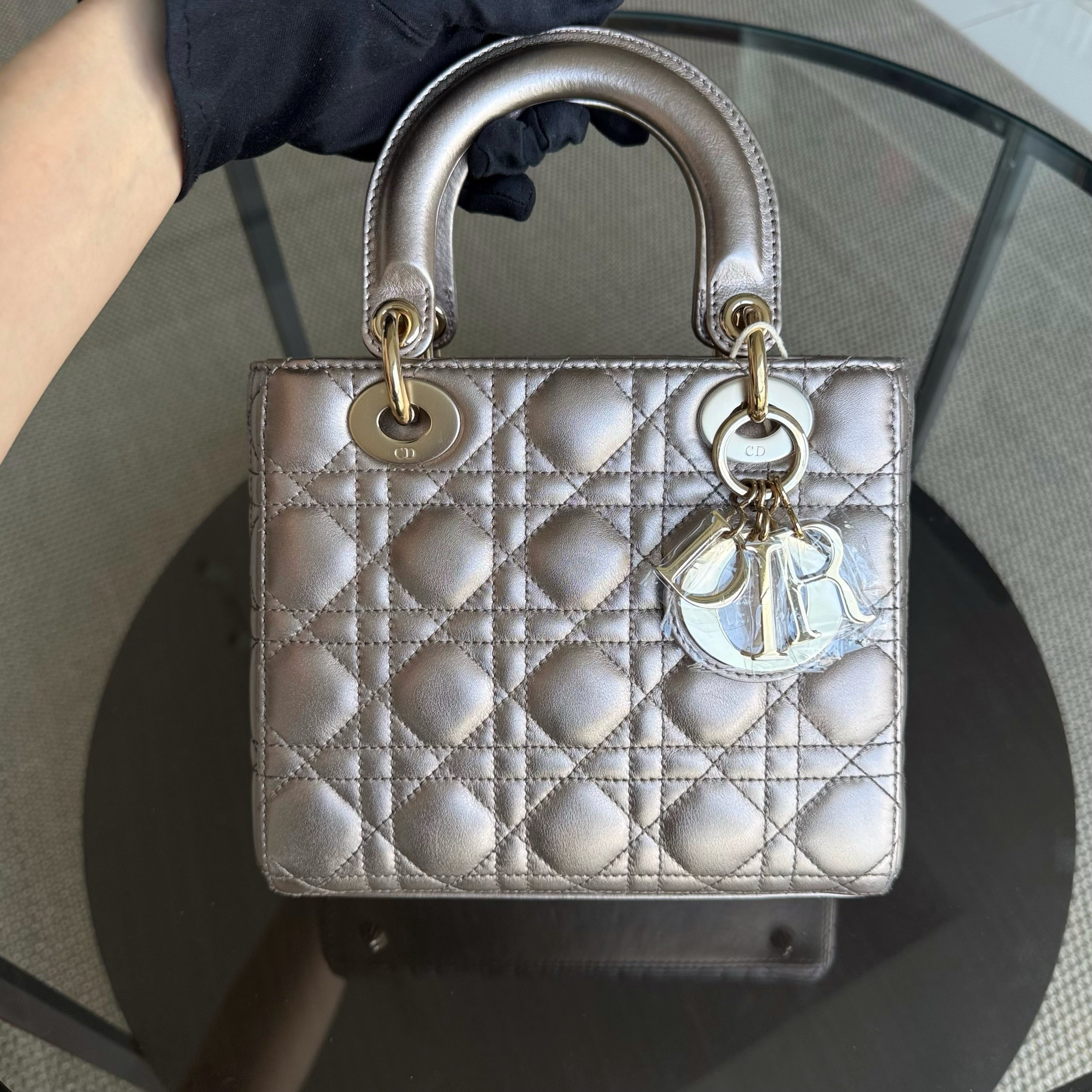 Dior Lady Small Flap ABC - Cannage Calfskin Gold Gold Hardware MyABC