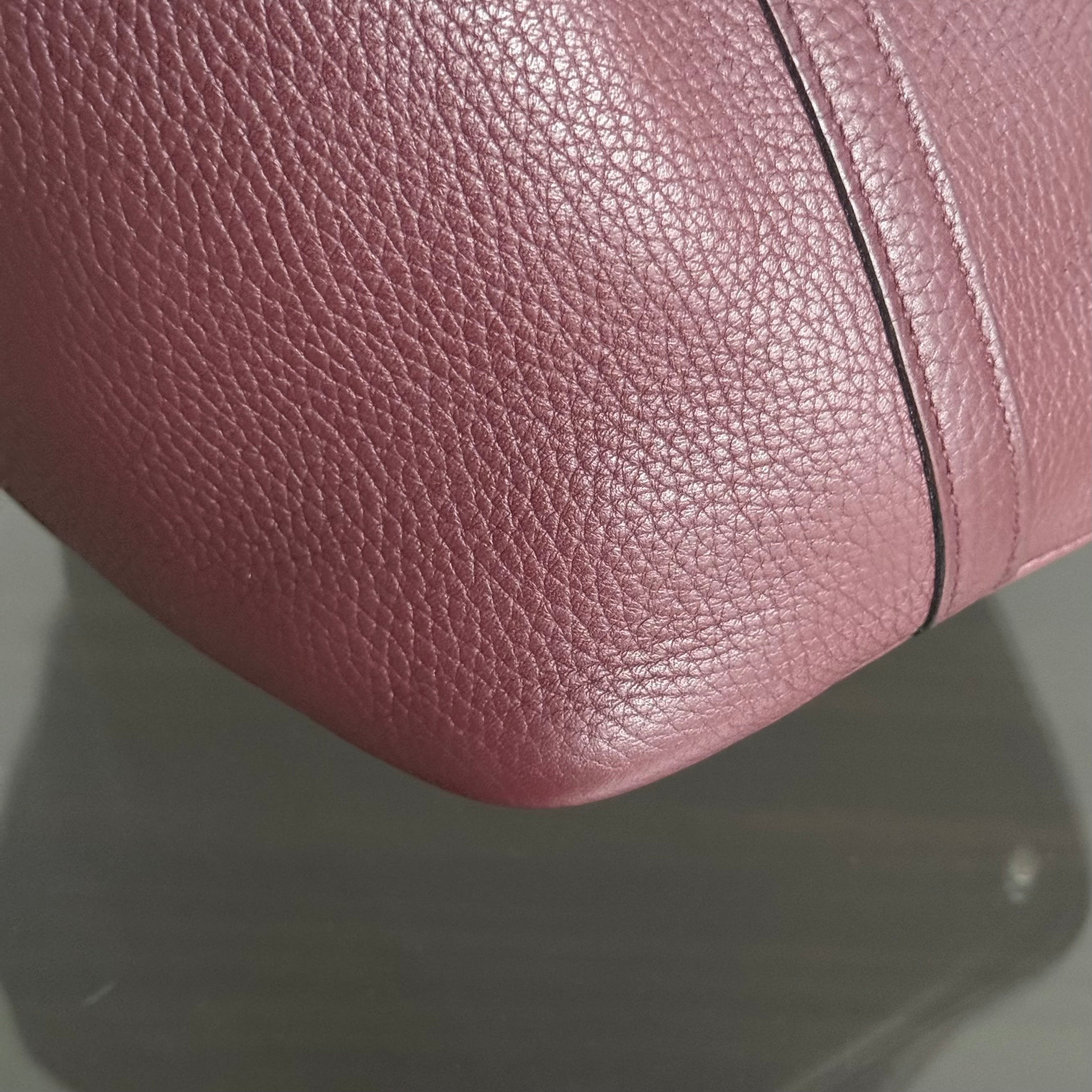 Hermes Picotin 18 - TC Clemence Leather Burgundy Silver Hardware