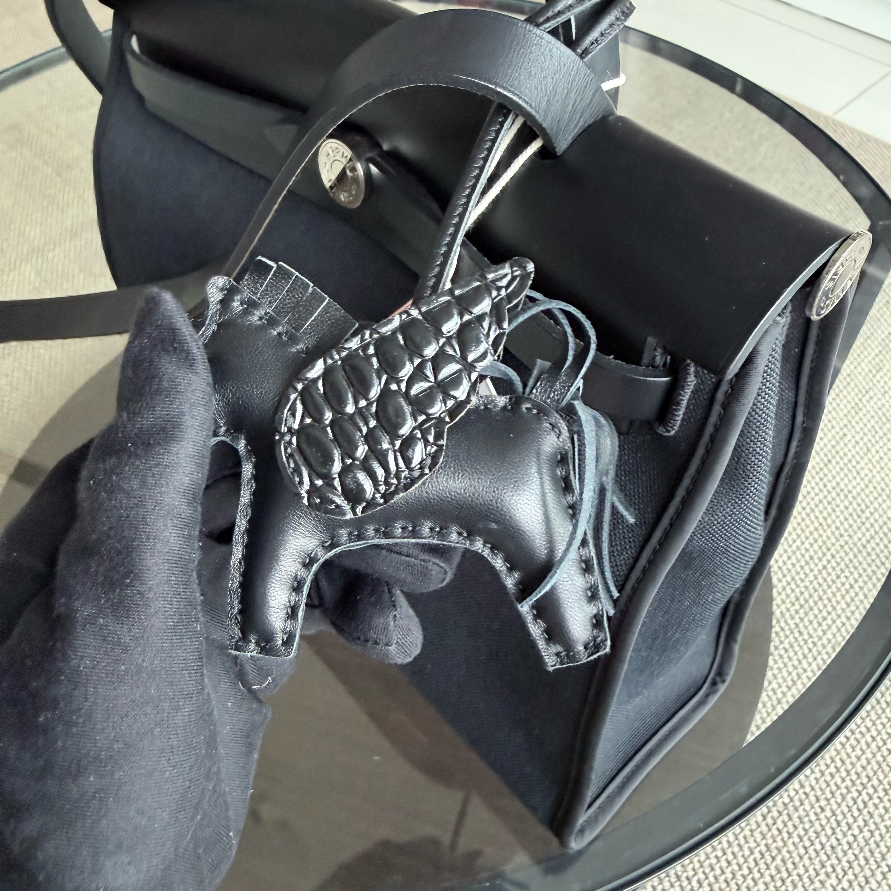 Hermes Herbag Zip 31 Laque Black PHW
