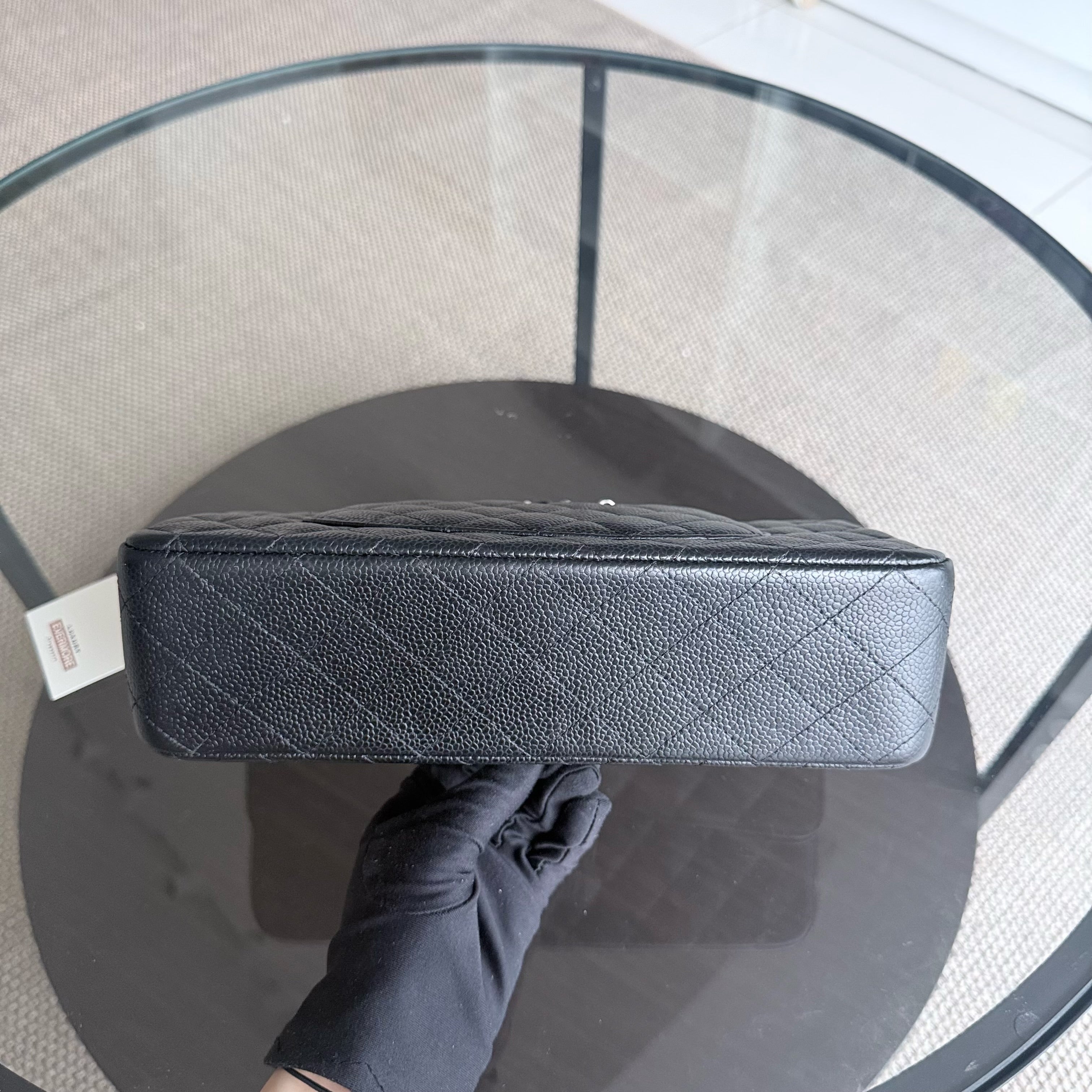 Chanel Classic Flap Medium - Caviar 25CM Quilted Black Silver Hardware Series 25