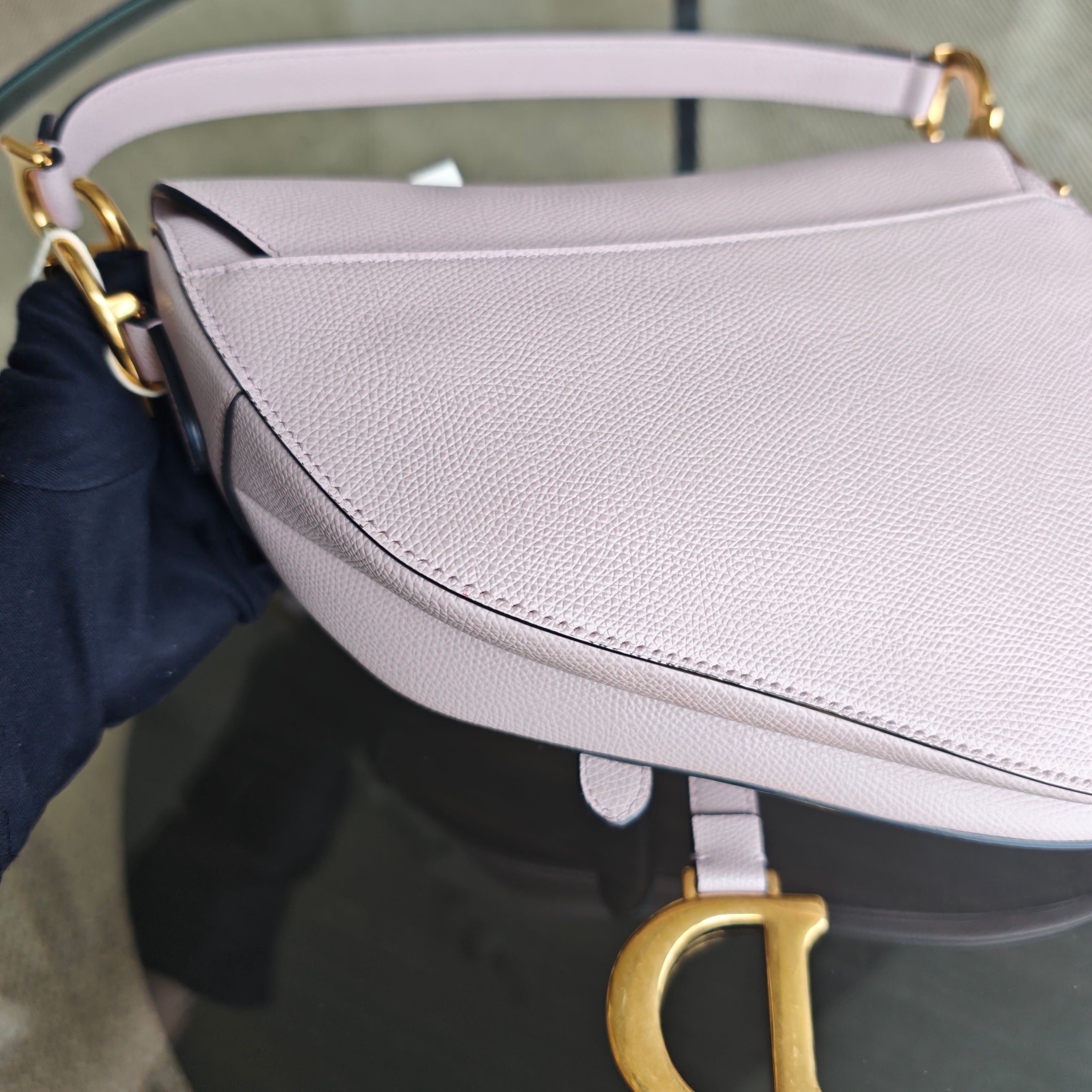 Dior Saddle Medium - Caviar Light Pink Gold Hardware