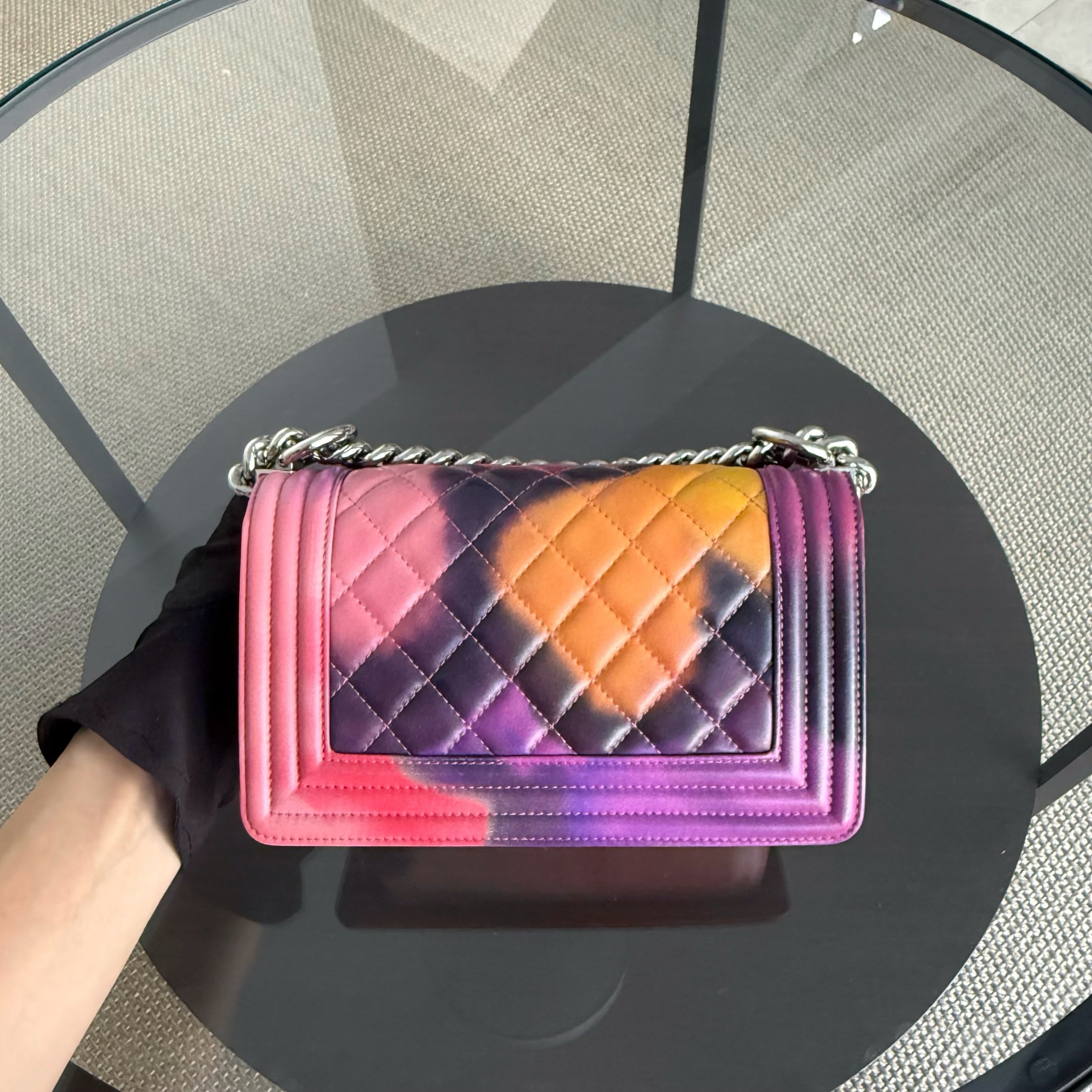 Chanel Boy Small - Flower Power Quilted Lambskin Limited Edition Silver Hardware Series 20