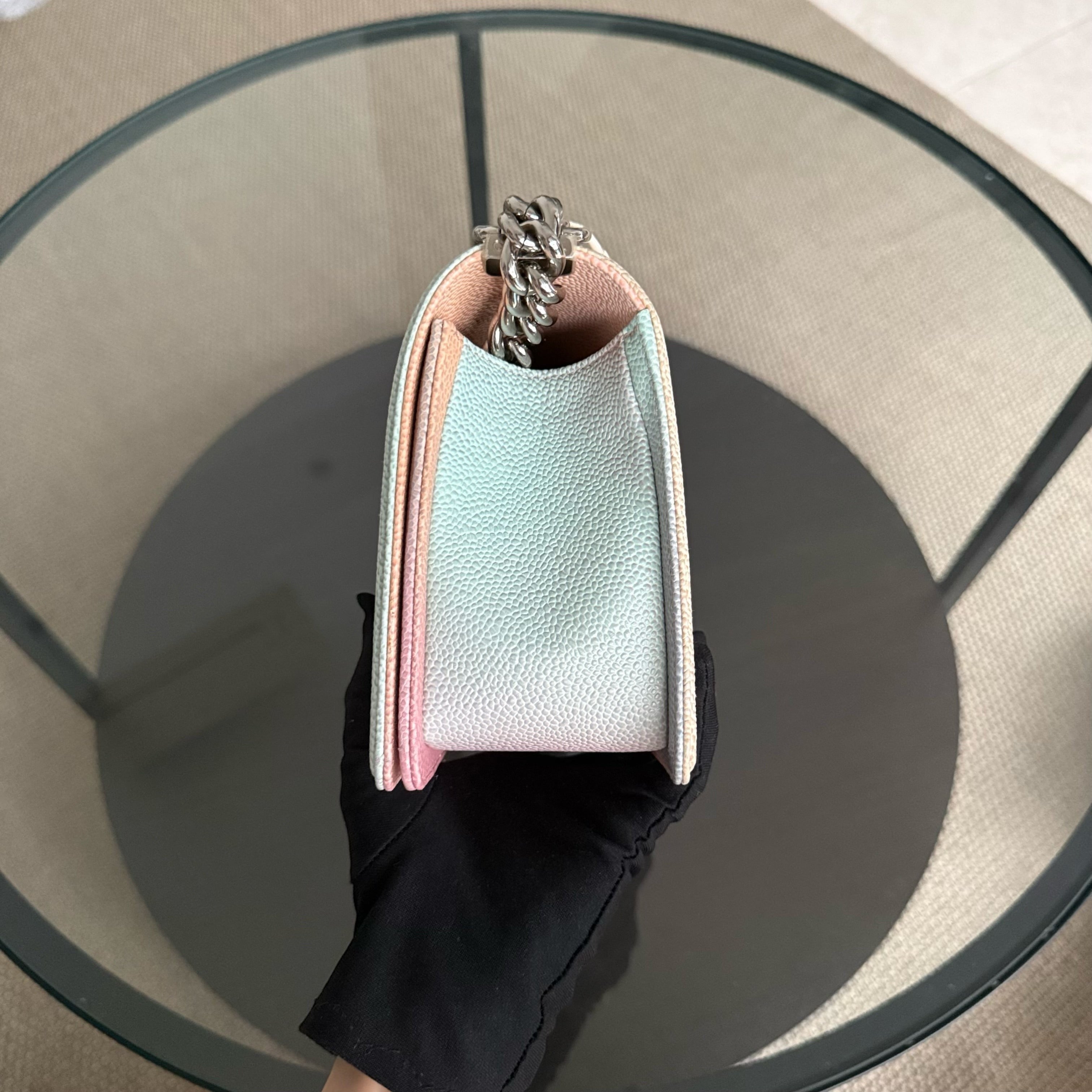 Chanel Boy Medium - Caviar 25CM Quilted Rainbow Limited Edition Series 25