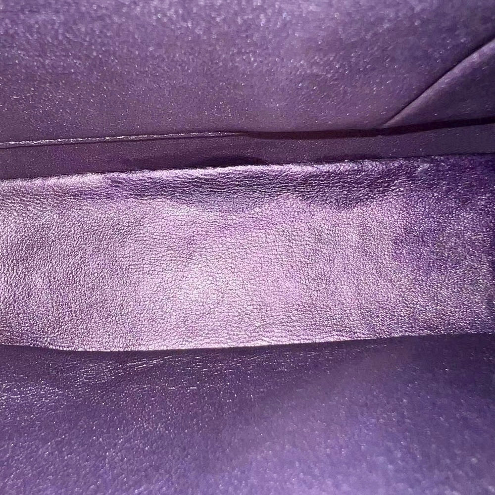 Classic Flap Quilted Lambskin Purple Silver Hardware Series 24