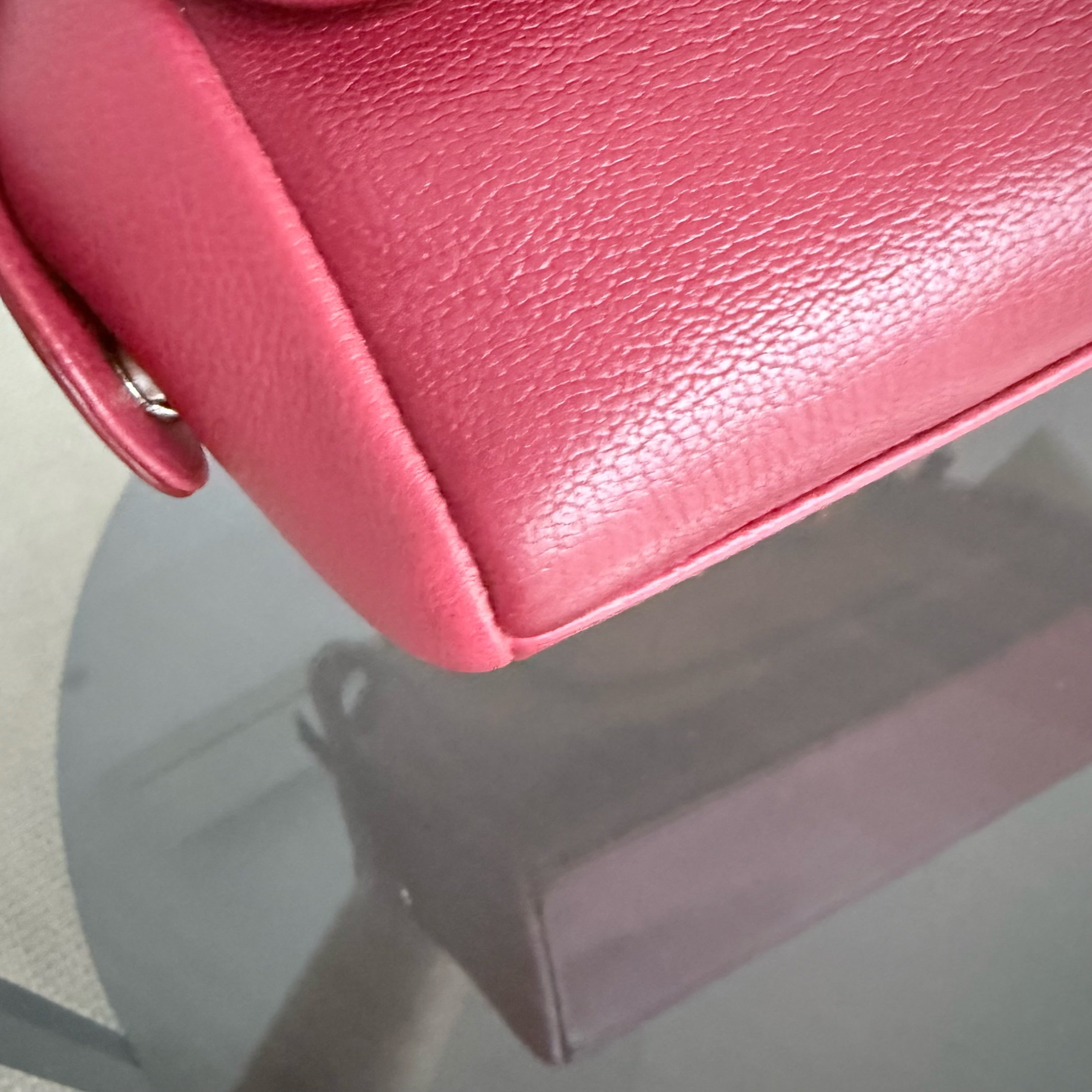 Chanel Flap Medium - Caviar 25CM Quilted Dark Red Silver Hardware Series 24