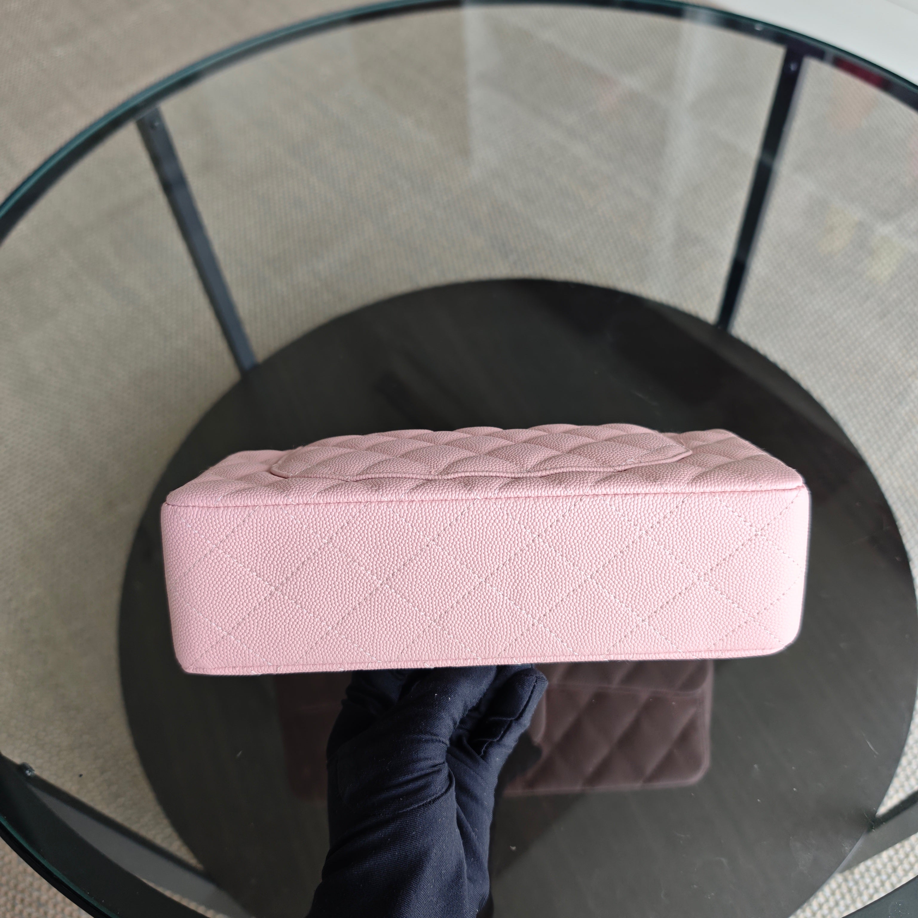 Chanel Classic Flap Small - Caviar 23CM Quilted Light Pink Gold Hardware Microchip