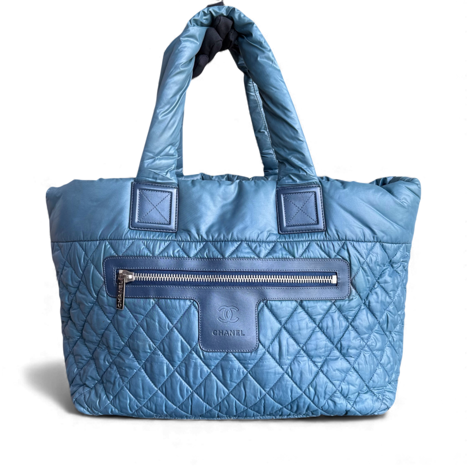 Coco Cocoon Quilted Nylon Tote Blue No 13