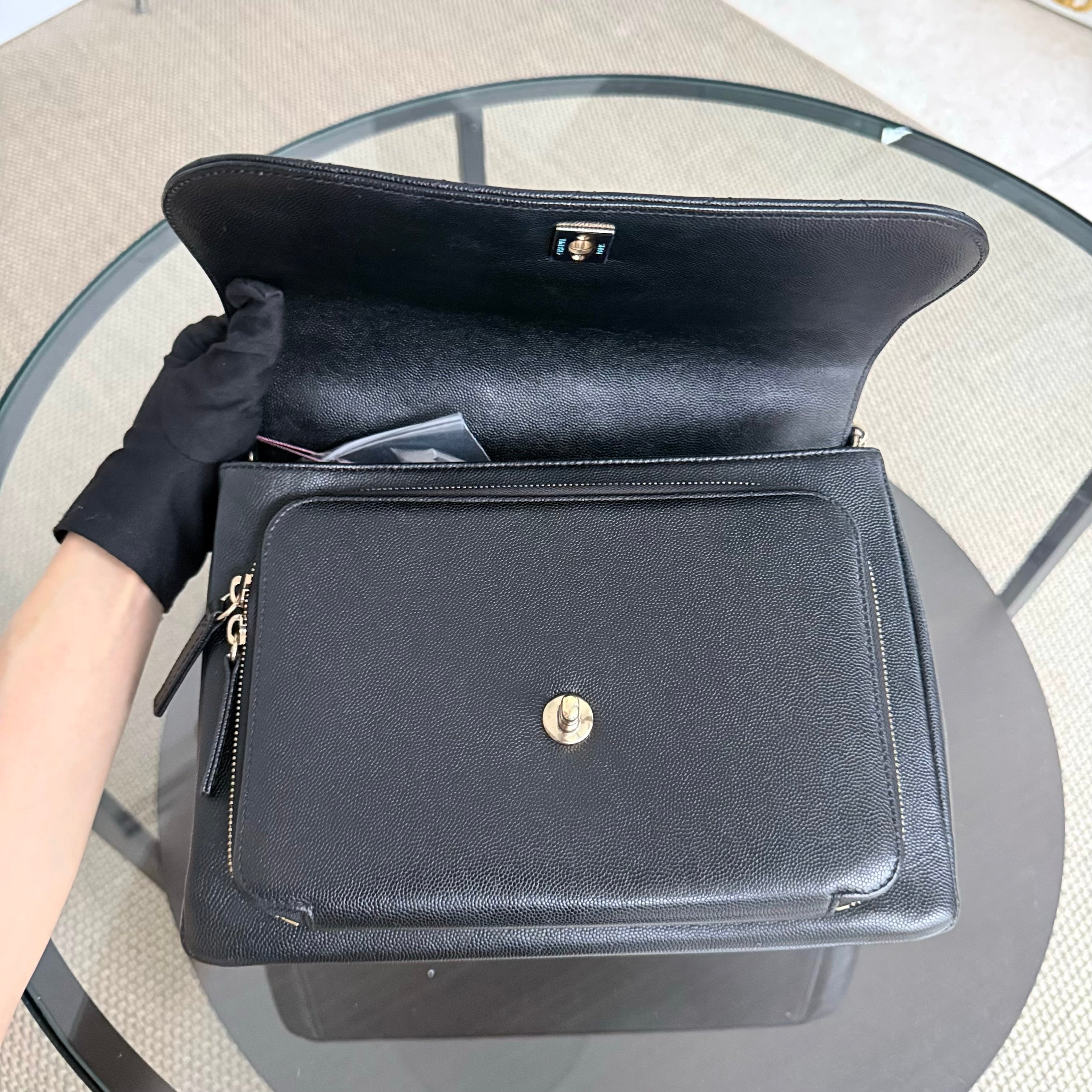 Chanel Business Affinity Large - 27CM Caviar Quilted Black Gold Hardware Series 23