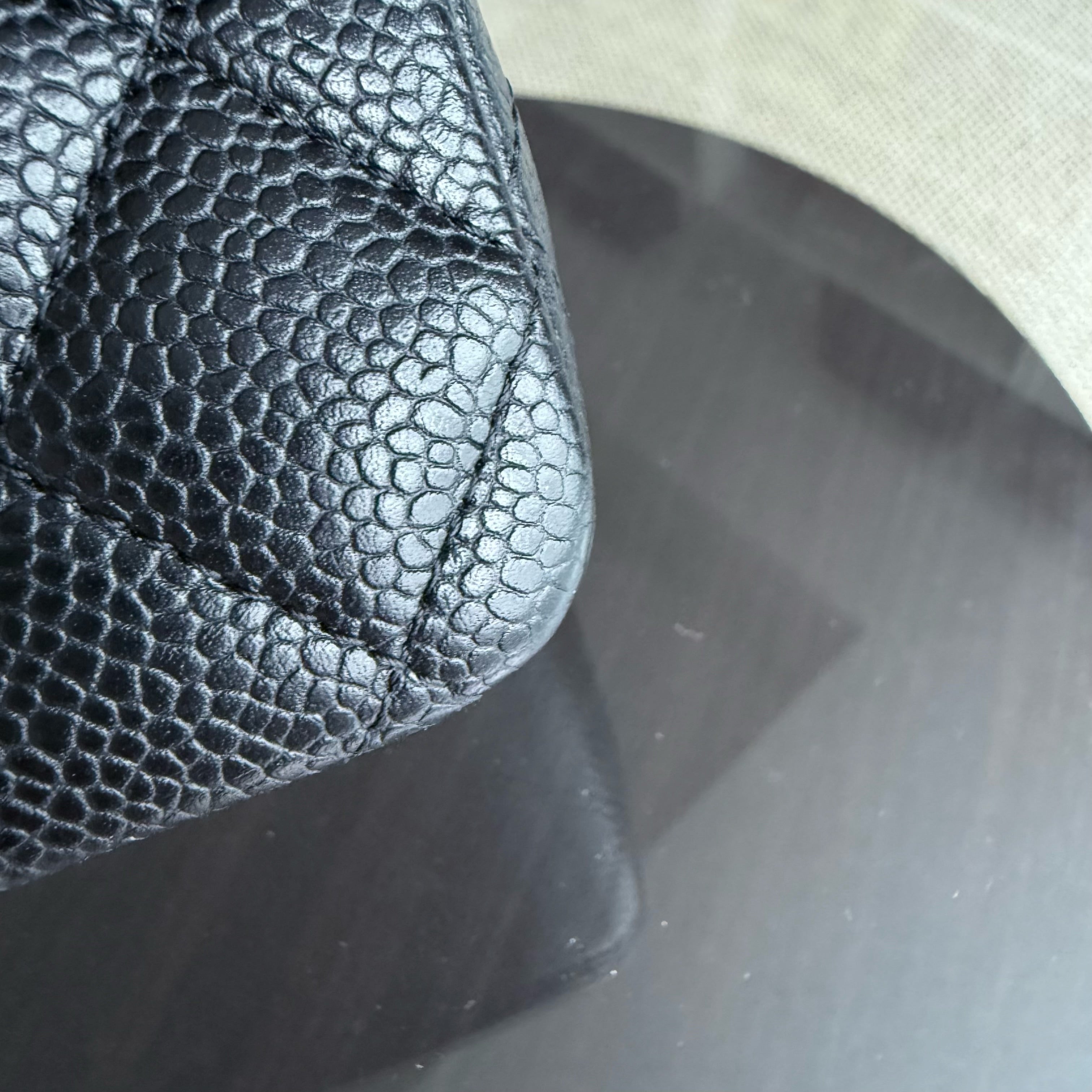 Chanel Classic Flap Medium - 25CM Quilted Caviar Black Silver Hardware Series 12