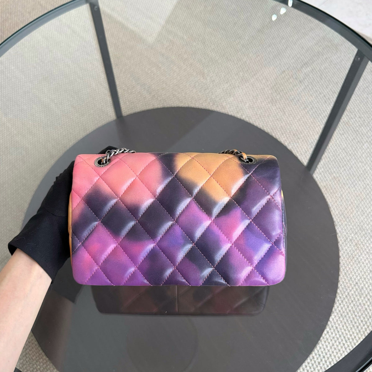 Chanel Classic Flap Small - Flower Power Quilted Lambskin Limited Edition Black Hardware Series 21