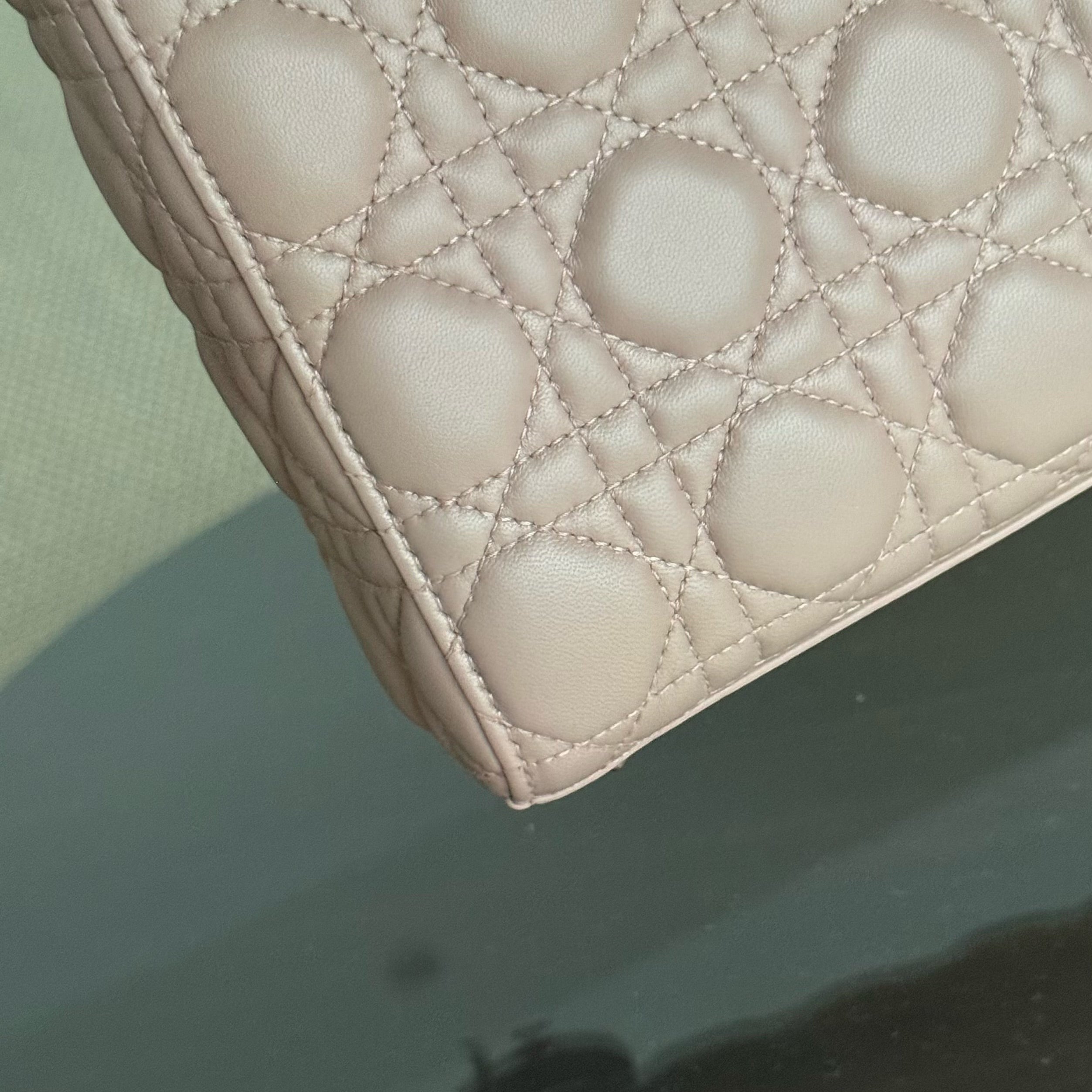 Dior Lady Small Flap - 20CM Cannage Lambskin Blush Pink Gold Hardware