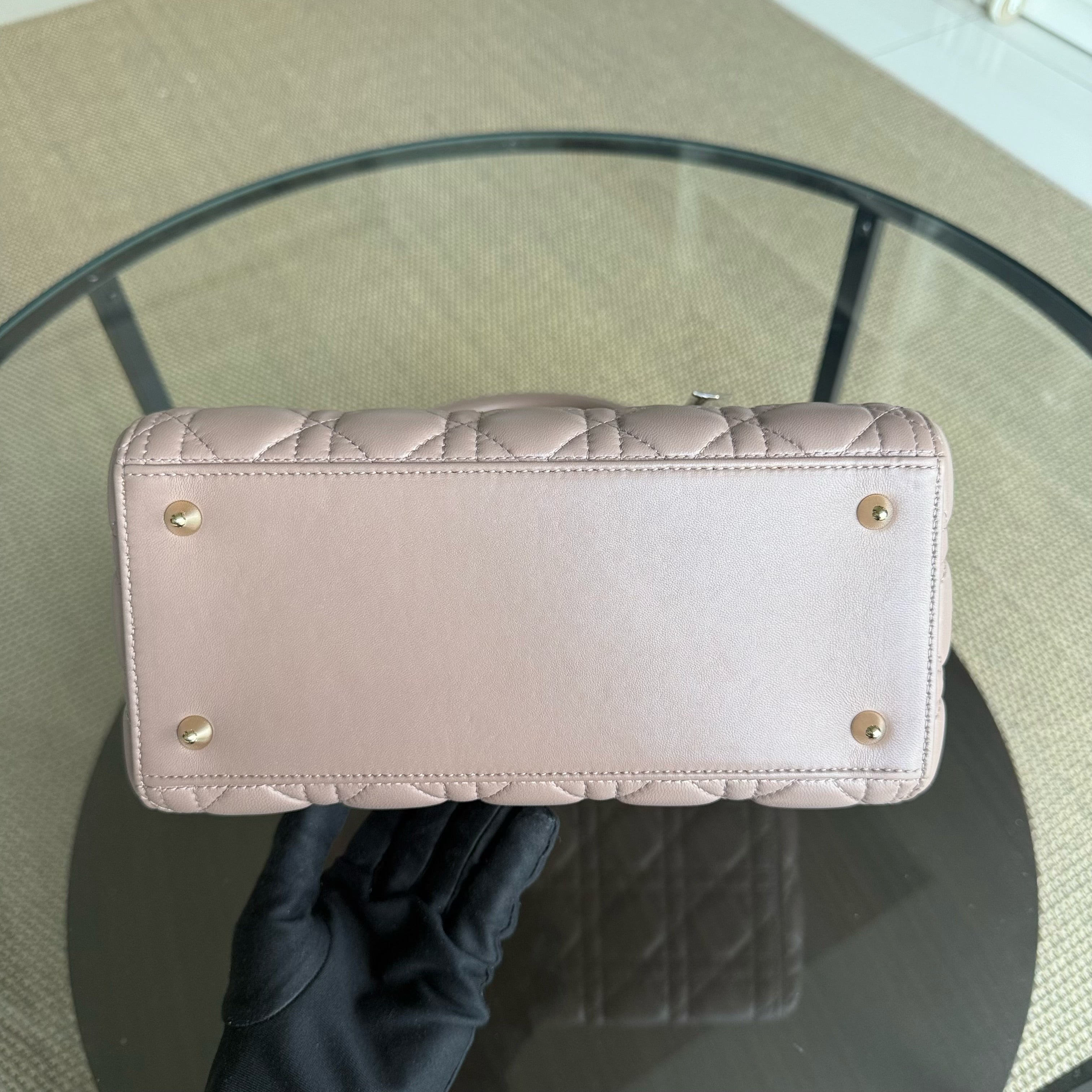Dior Lady Medium - Canange Lambskin Blush Gold Hardware