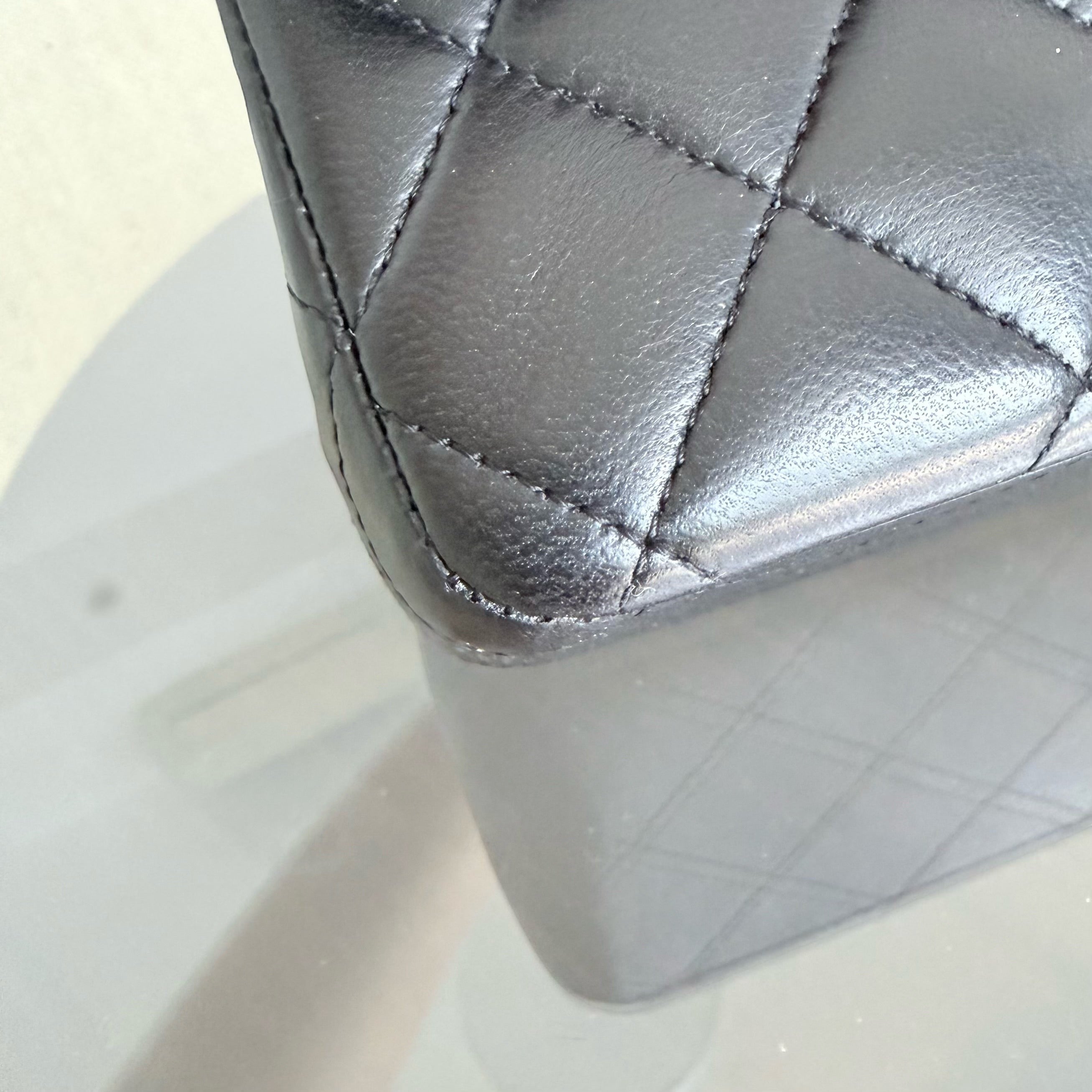 Chanel Classic Flap Medium - 25CM Quilted Lambskin Black Gold Hardware Series 13