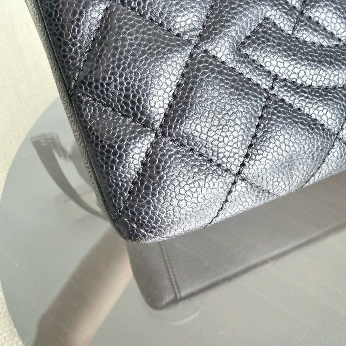 Chanel PST Petite Shopping Tote - Caviar Quilted Grained Calfskin Black Gold Hardware Series 13
