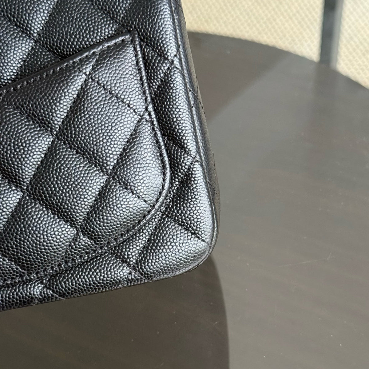 Chanel Classic Flap Mini Square - Caviar Quilted Black Silver Hardware Series 24