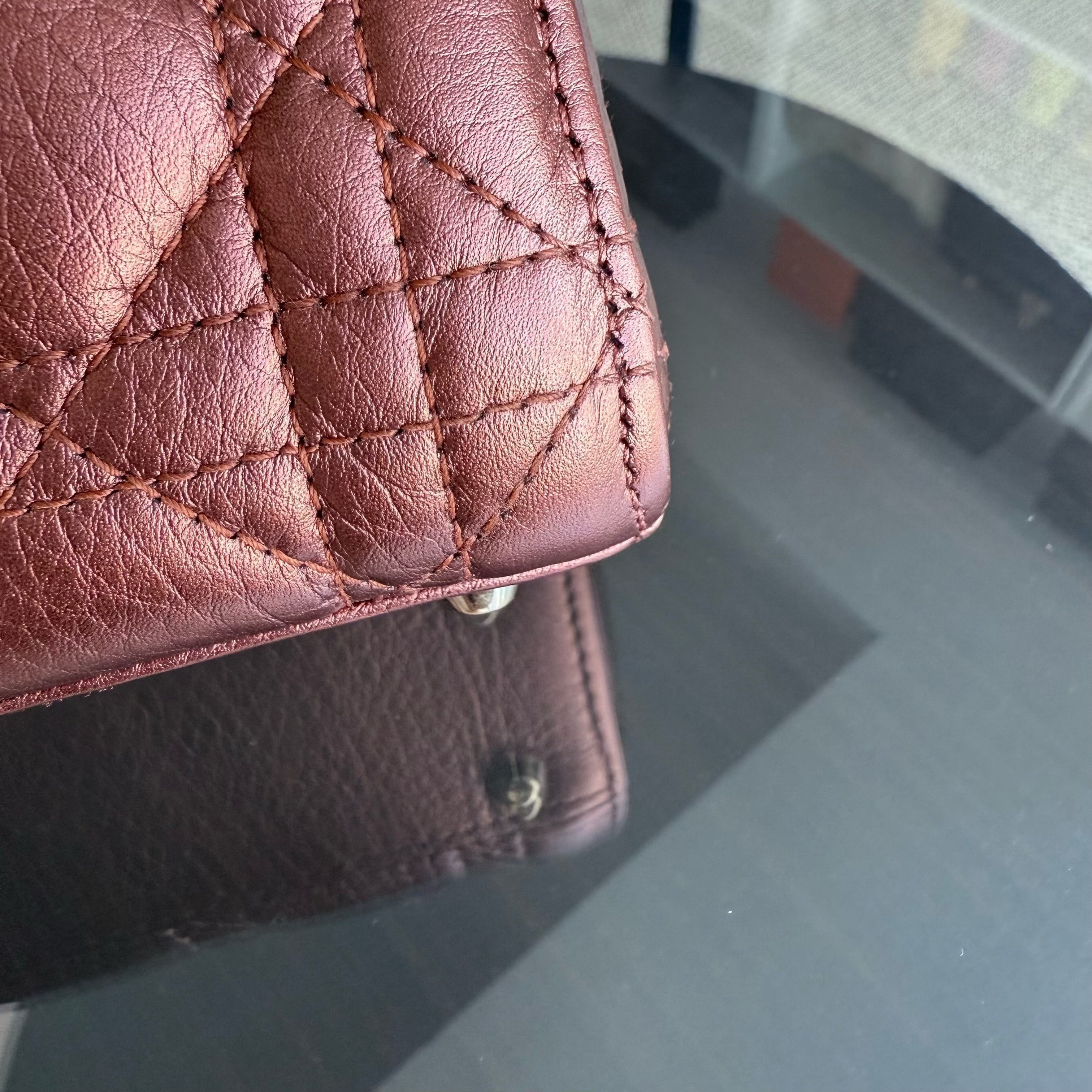 Dior Lady Mini - Cannage Calfskin Brown Gold Hardware Adjustable Strap