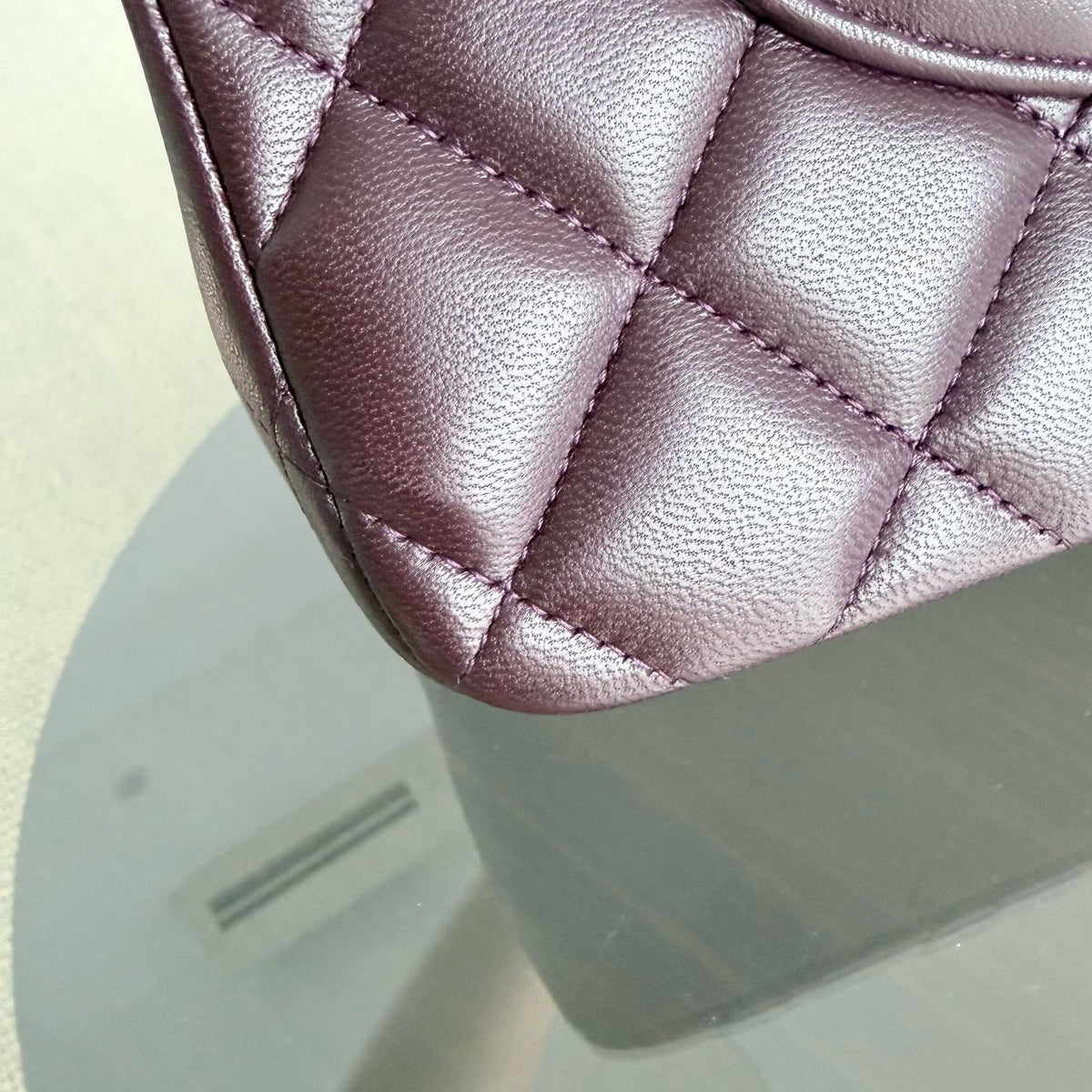 Chanel Classic Flap Jumbo - Double Flap 30CM Quilted Lambskin Dark Maroon Dark Silver Hardware