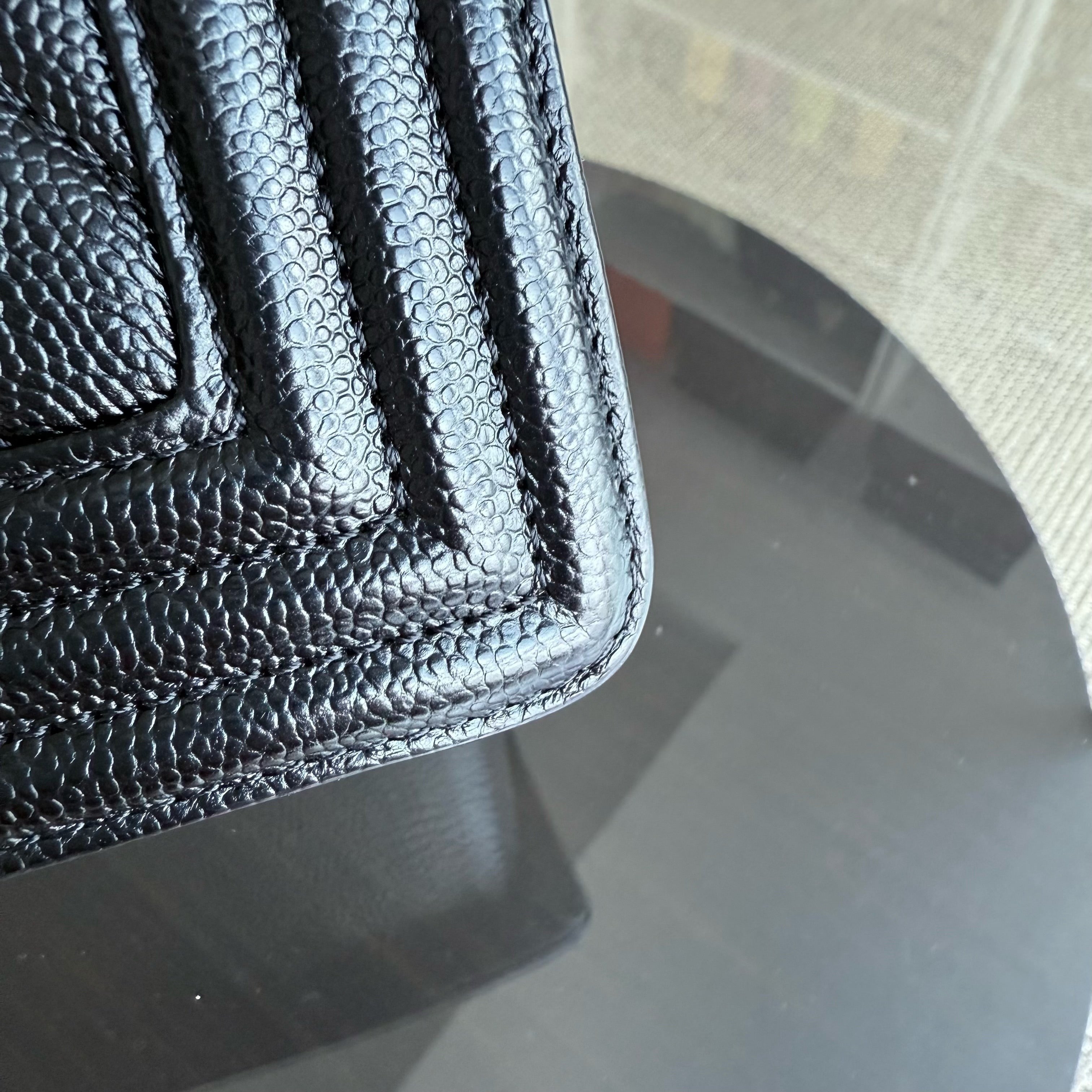 Chanel Boy Small - Caviar 20CM Chevron Black Gold Hardware Series 24