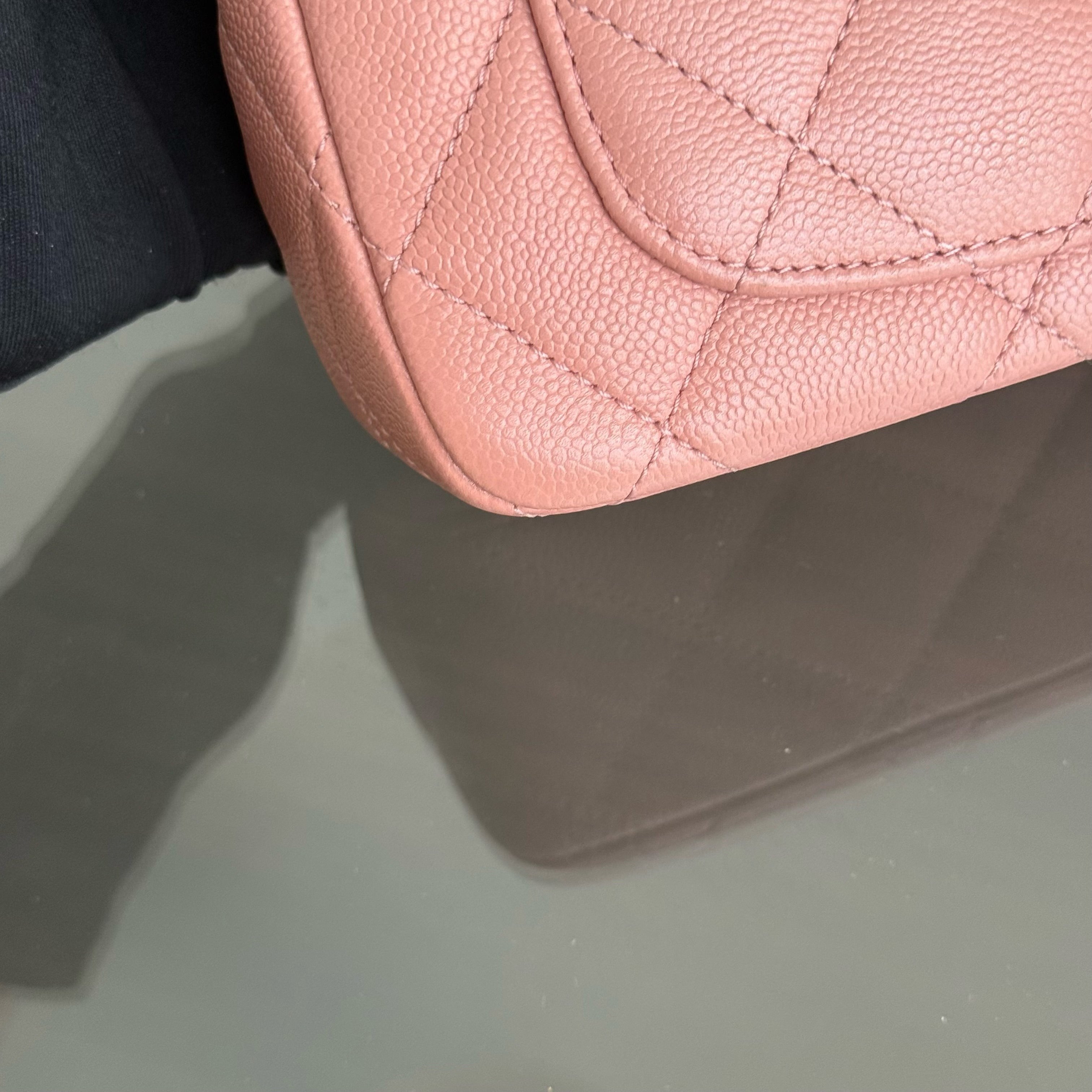 Chanel Flap Mini 21CM Sweetheart 23P - Caviar Quilted Pink Gold Hardware Microchip