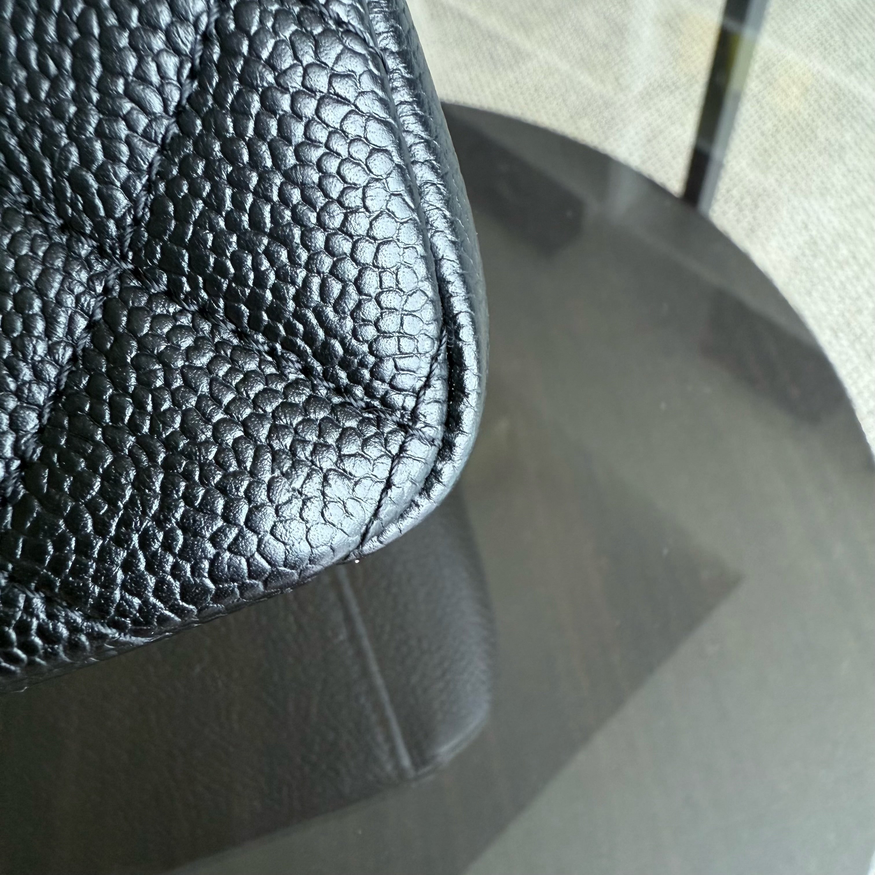 Chanel Filigree CC Small - Caviar Quilted Grained Calfskin Black Gold Hardware Series 22