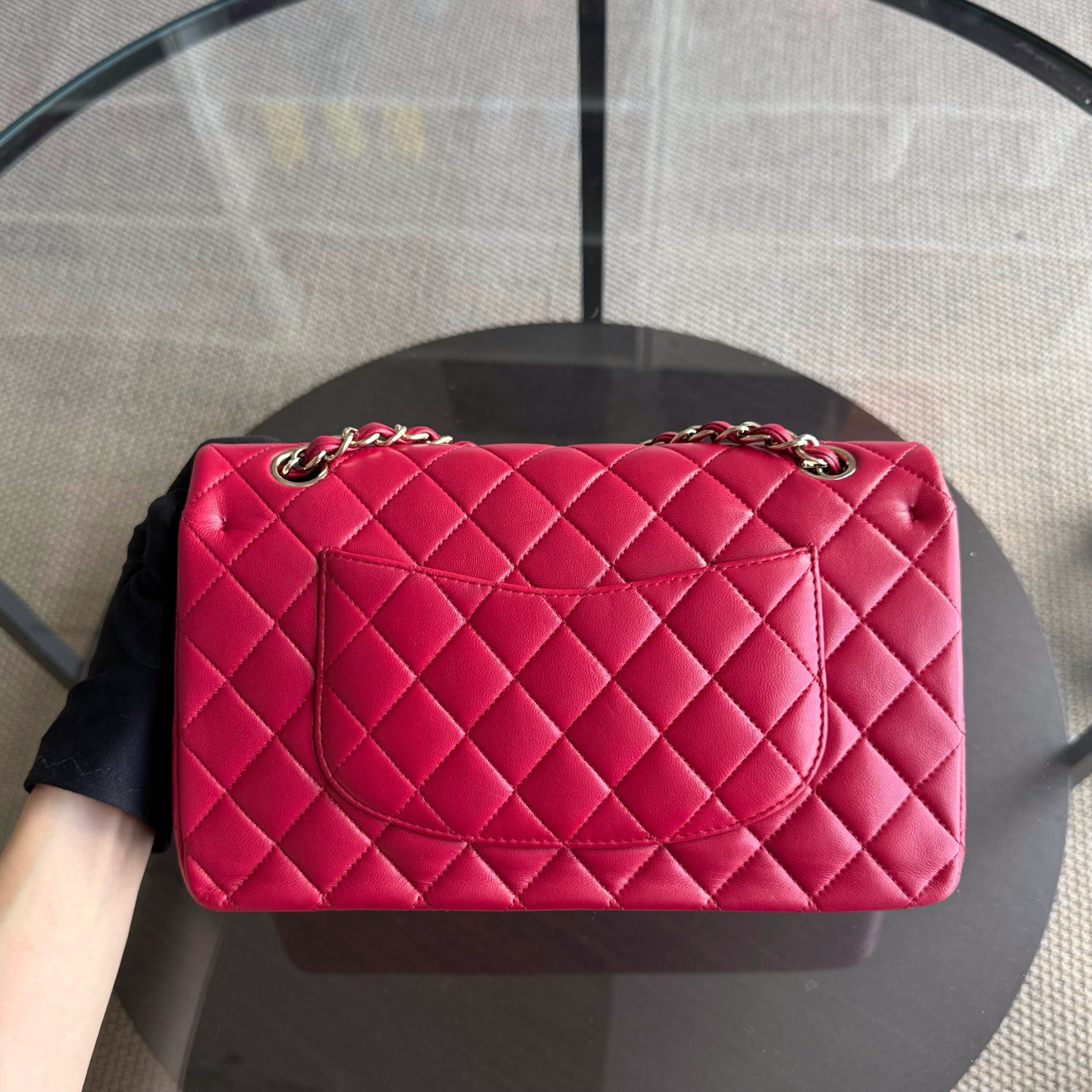 Chanel Classic Flap Medium - Quilted Lambskin 25CM Red Gold Hardware Series 23