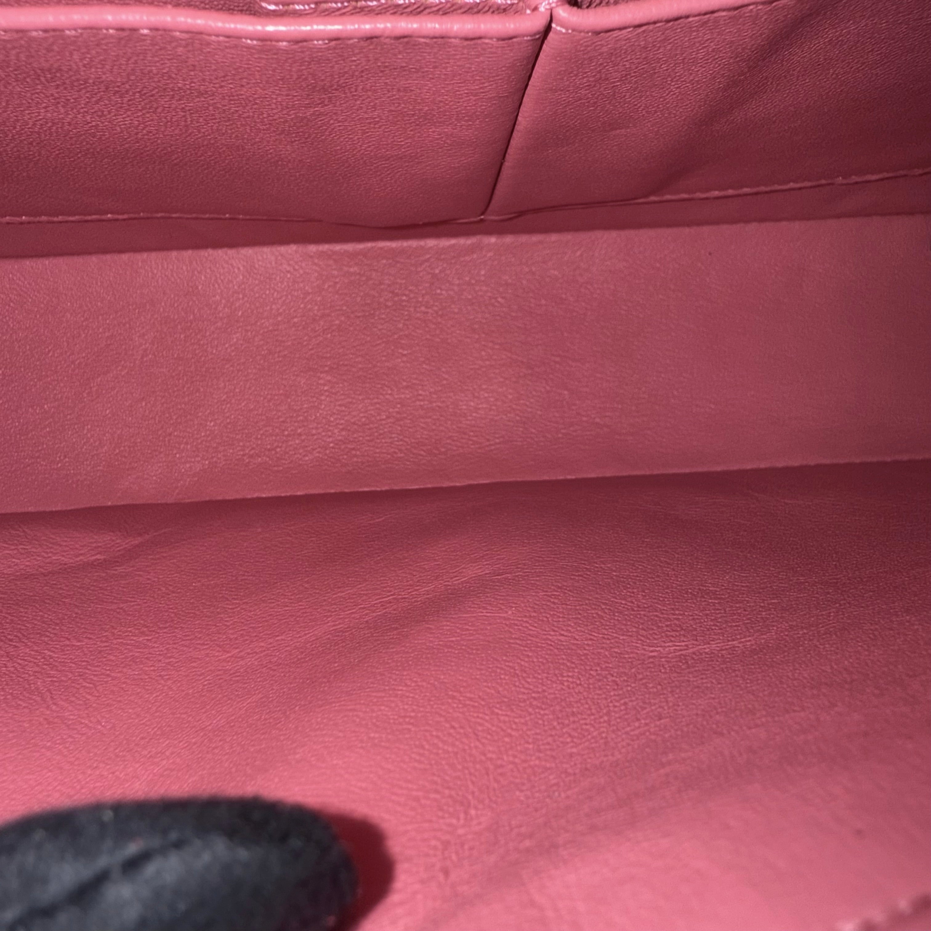 Chanel Classic Flap Medium - 25CM Quilted Lambskin Light Pink Silver Hardware Series 16