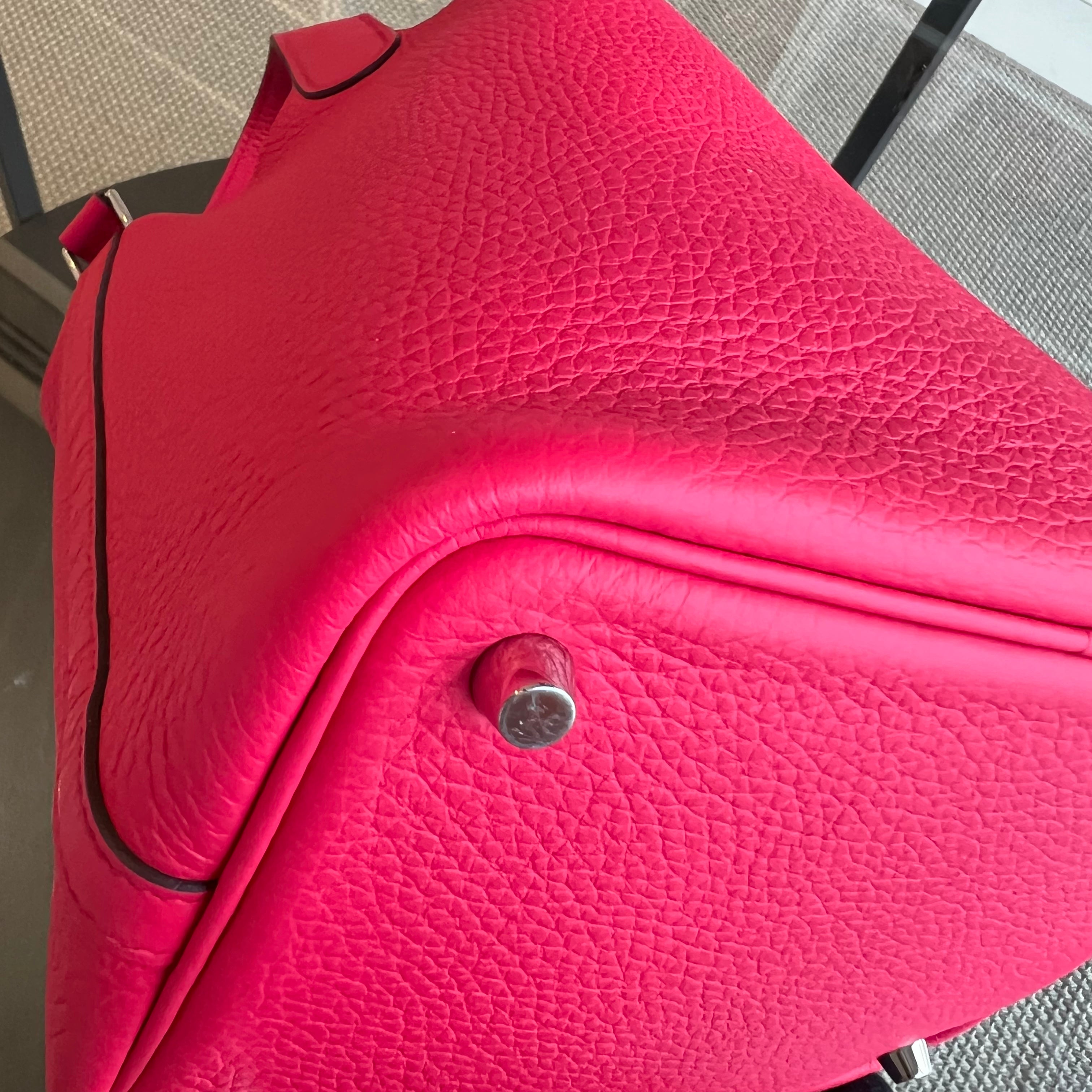 Hermes Picotin 18 Taurillon Clemence TC Leather Hot Pink Silver Hardware