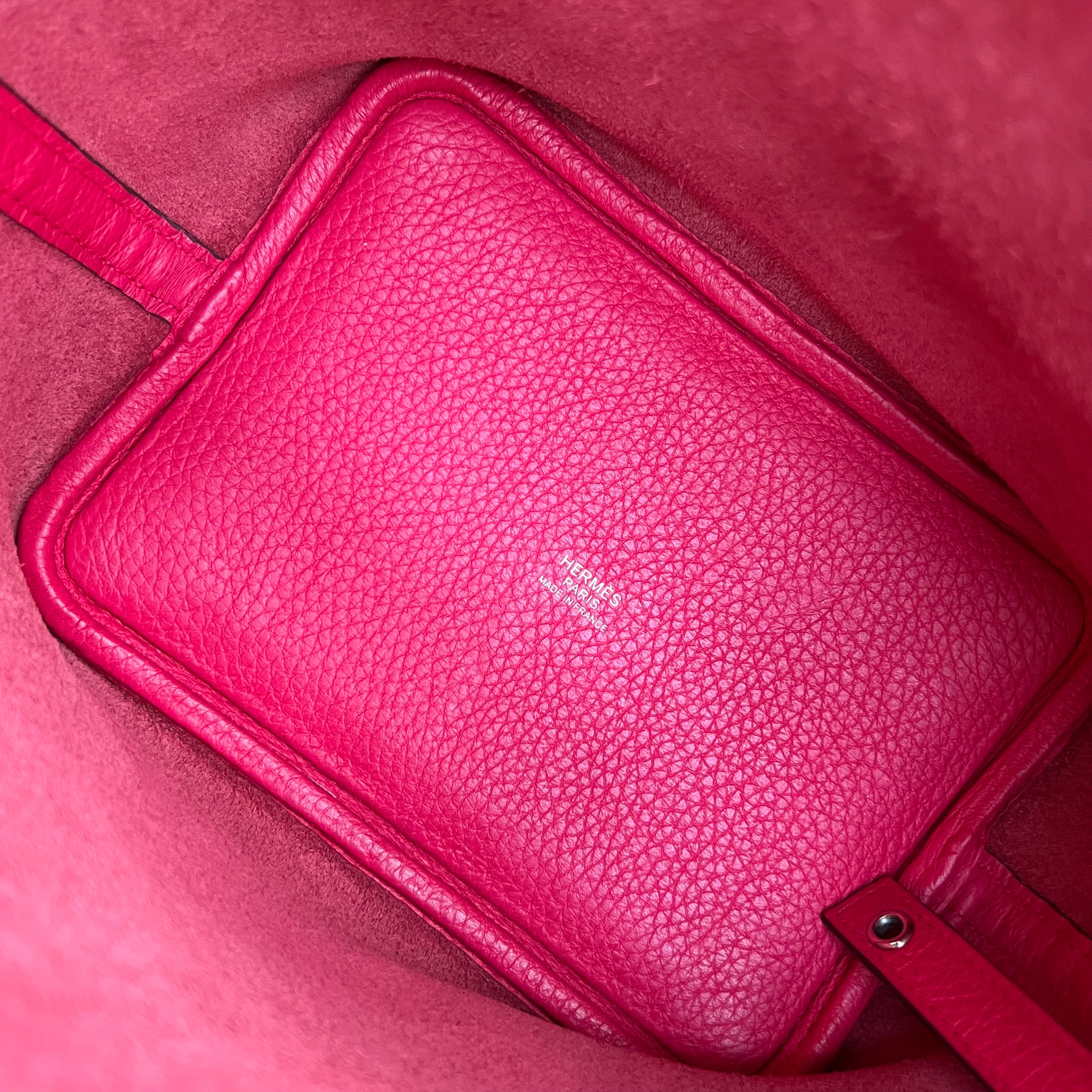 Hermes Picotin 18 Taurillon Clemence TC Leather Hot Pink Silver Hardware