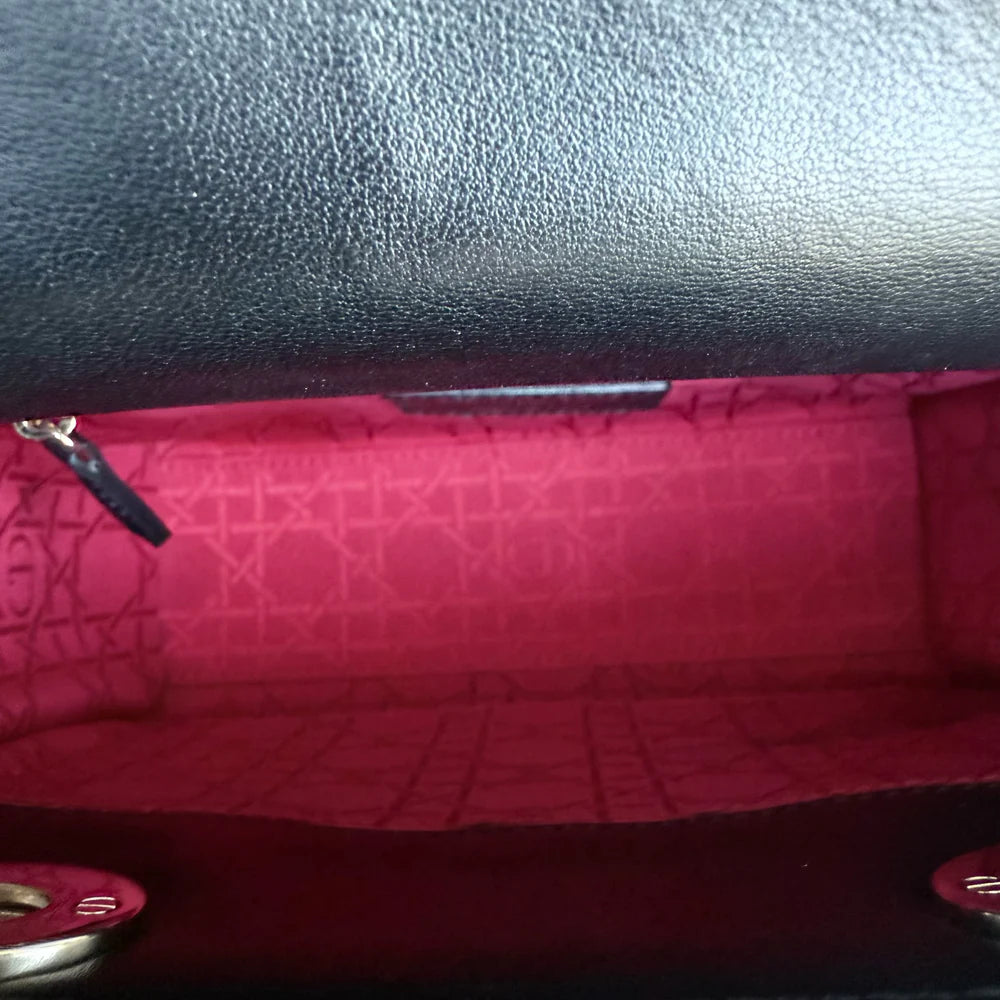 Dior Lady Small - Cannage Lambskin Black Gold Hardware